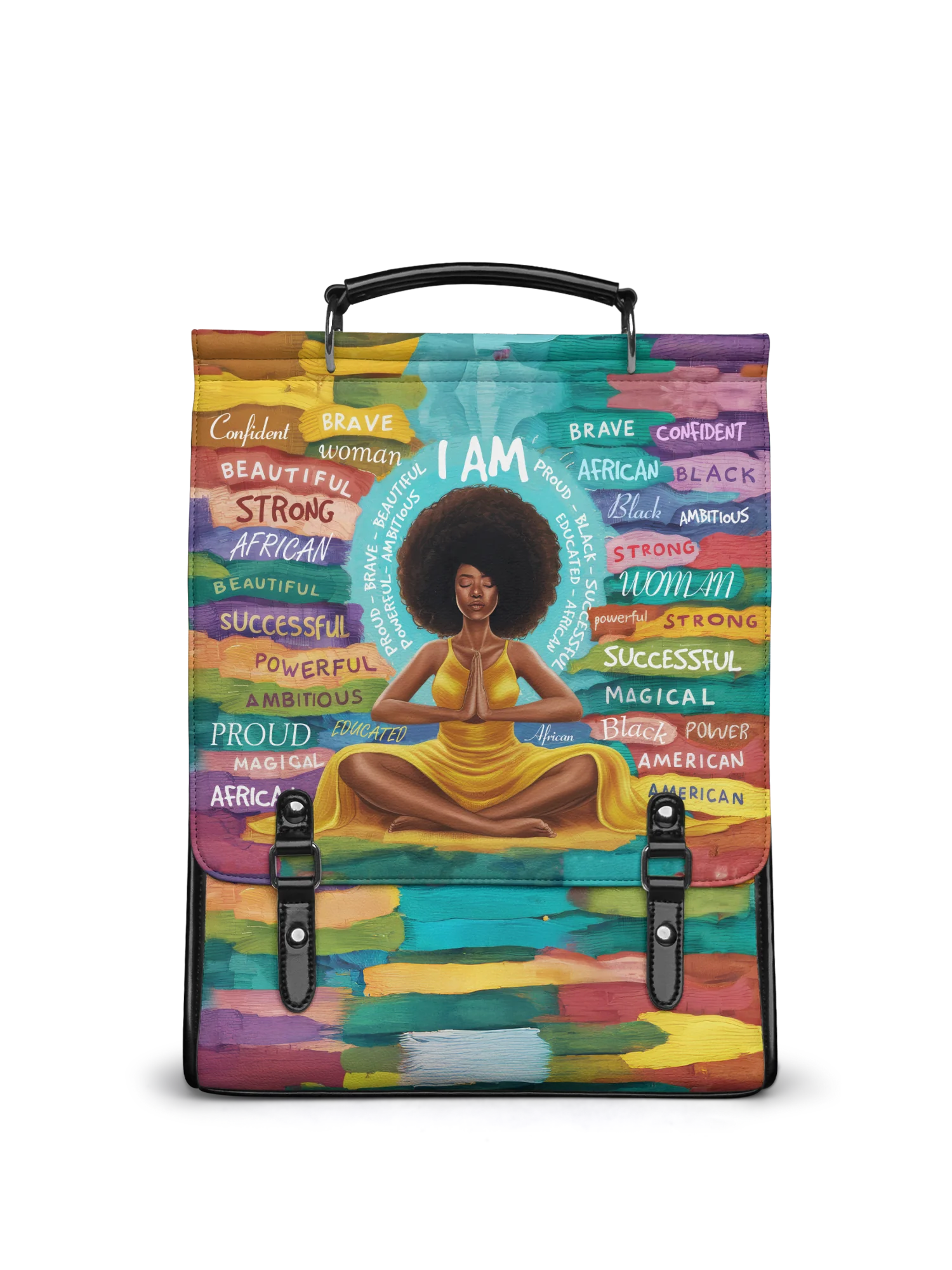 "AfroEssence" Leather Backpack