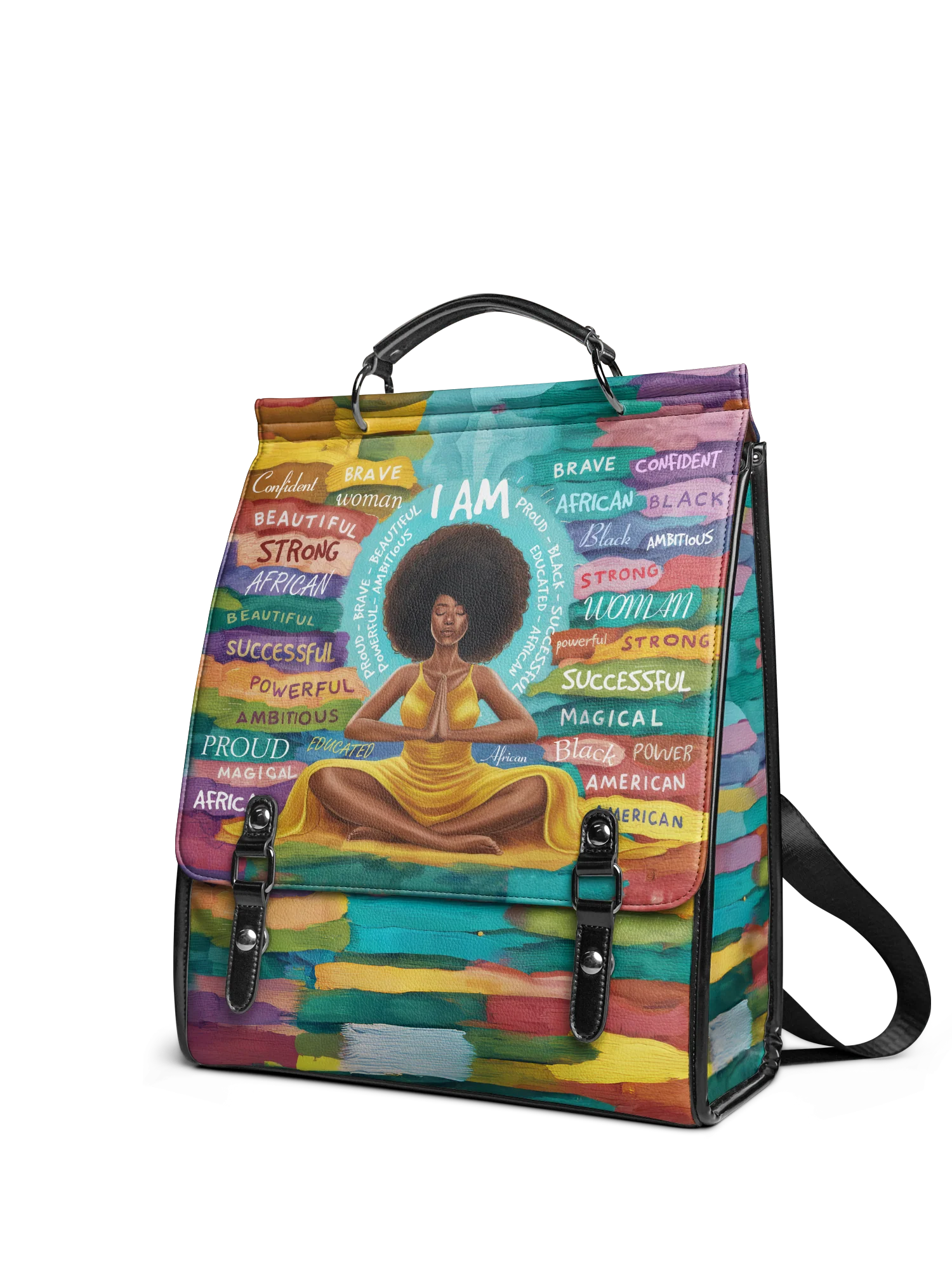 "AfroEssence" Leather Backpack - Image 5