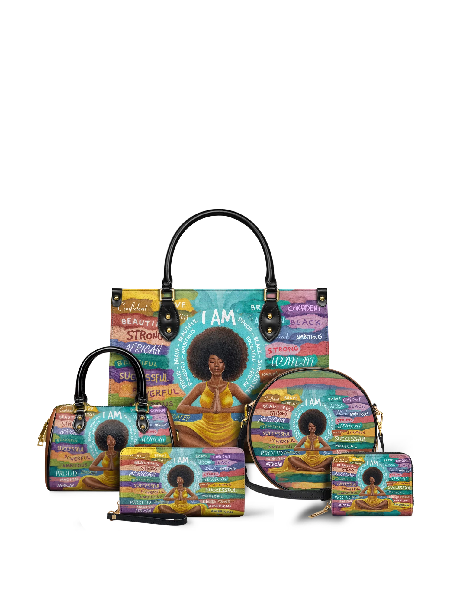 "AfroEssence" Leather Handbag - Image 11