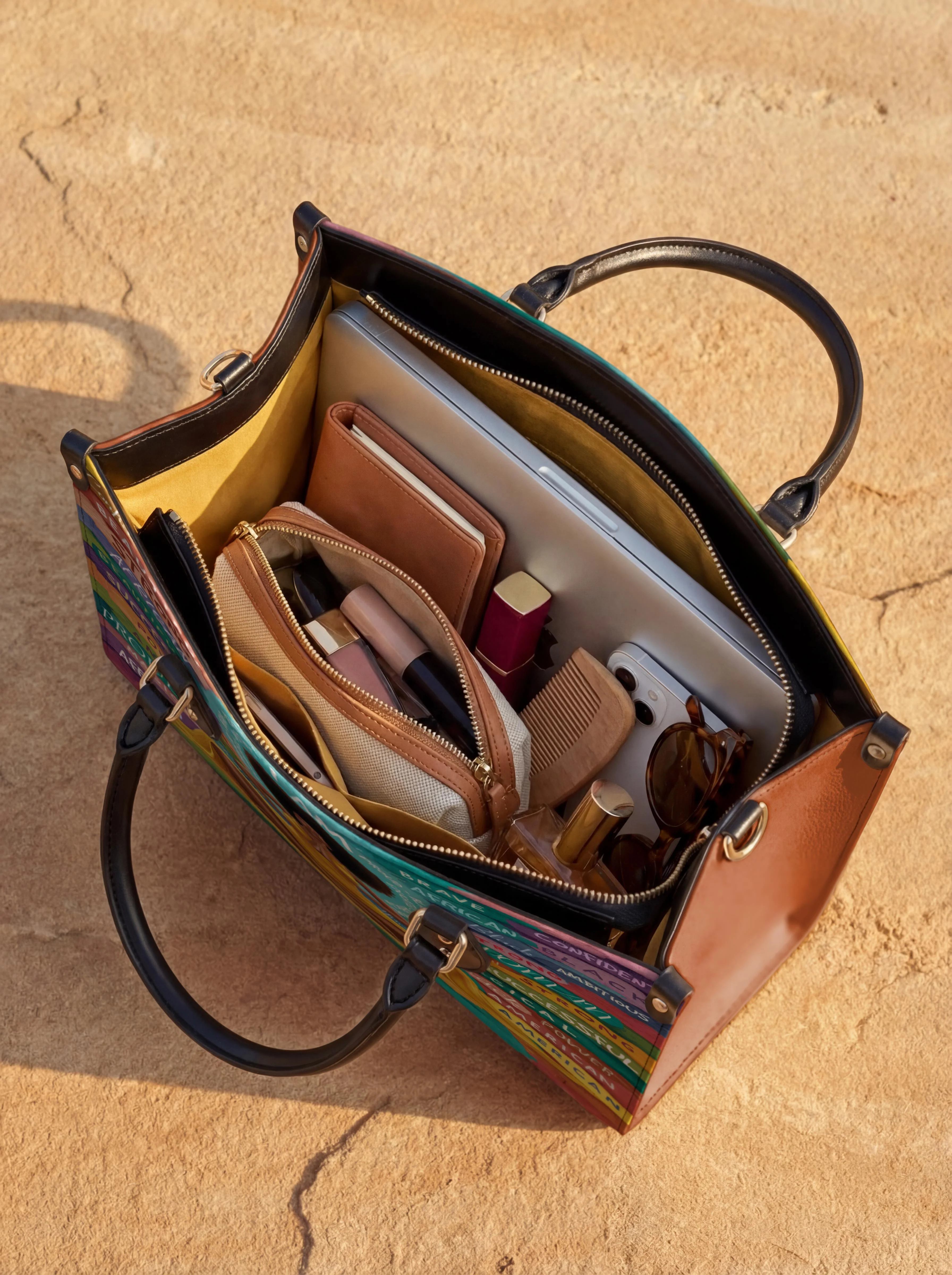 "AfroEssence" Leather Handbag - Image 9