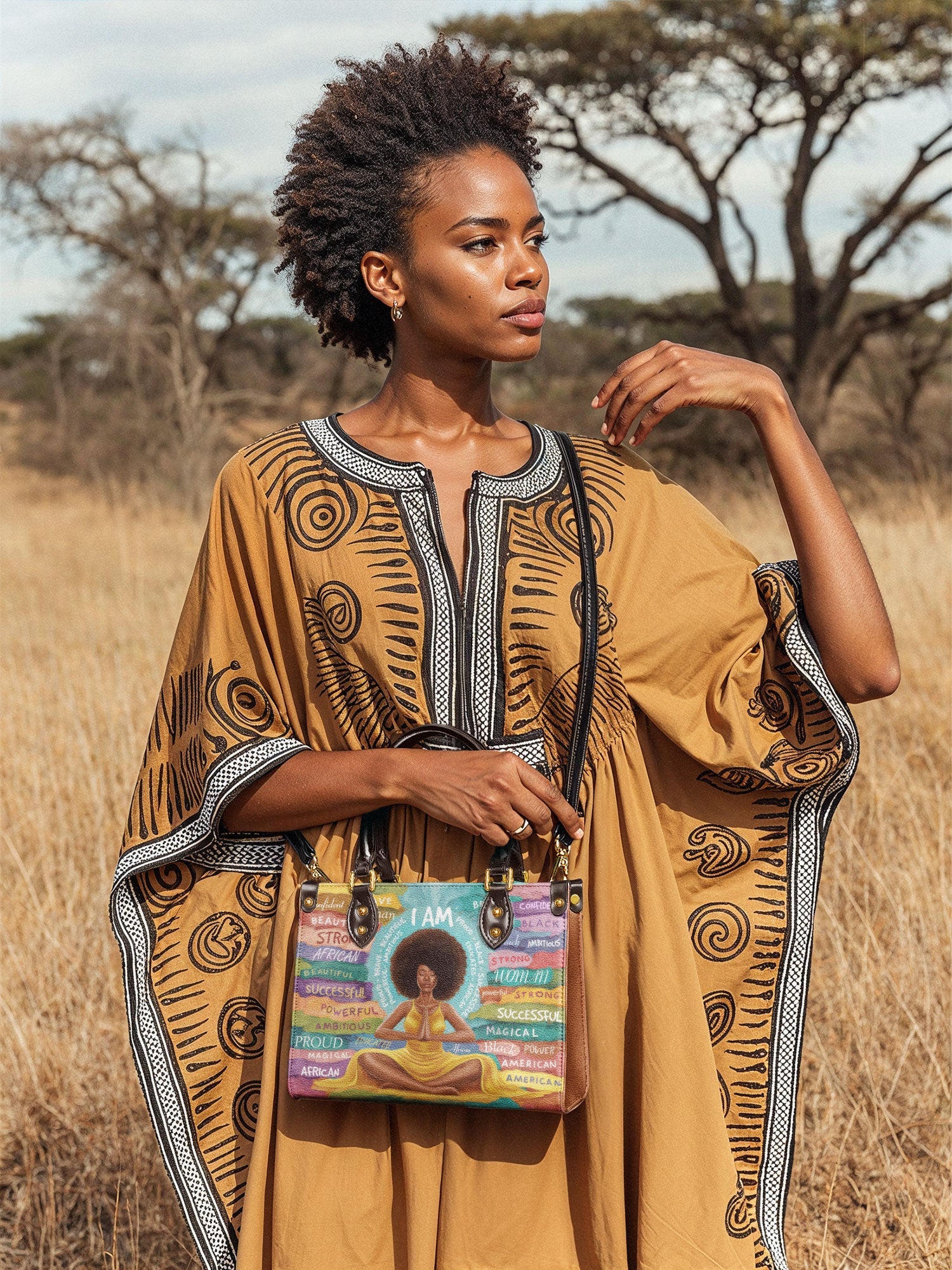 "AfroEssence" Small Leather Handbag A250 Deal - Image 4