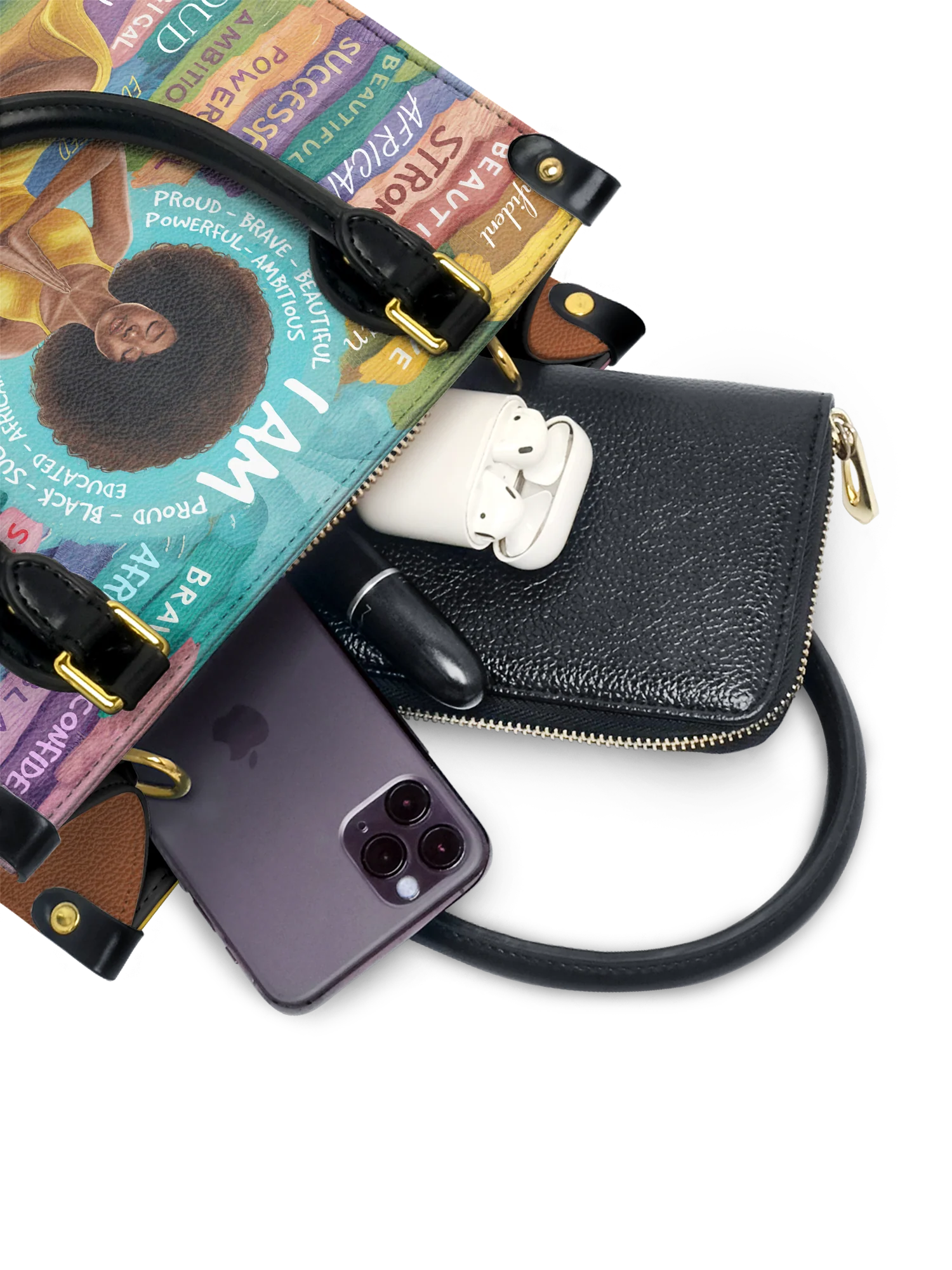 "AfroEssence" Small Leather Handbag A250 Deal - Image 7