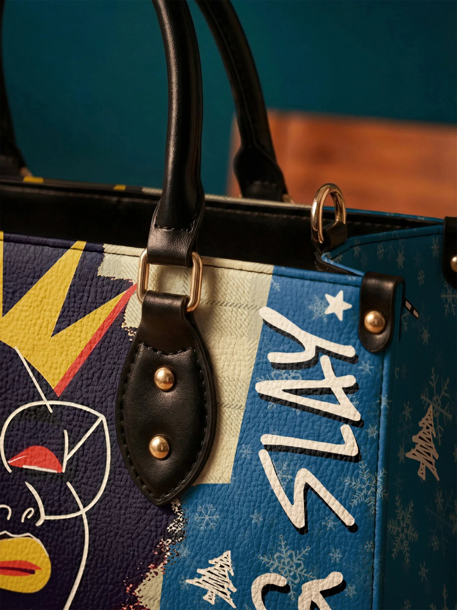 "Aina" Blueberry Snow Leather Handbag A250 Deal - Image 6