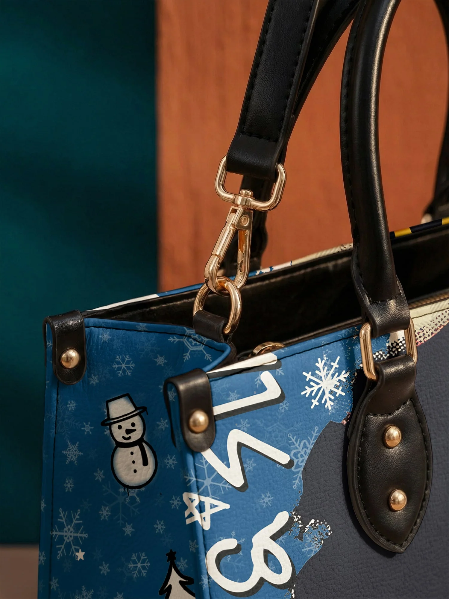 "Aina" Blueberry Snow Leather Handbag A250 Deal - Image 7