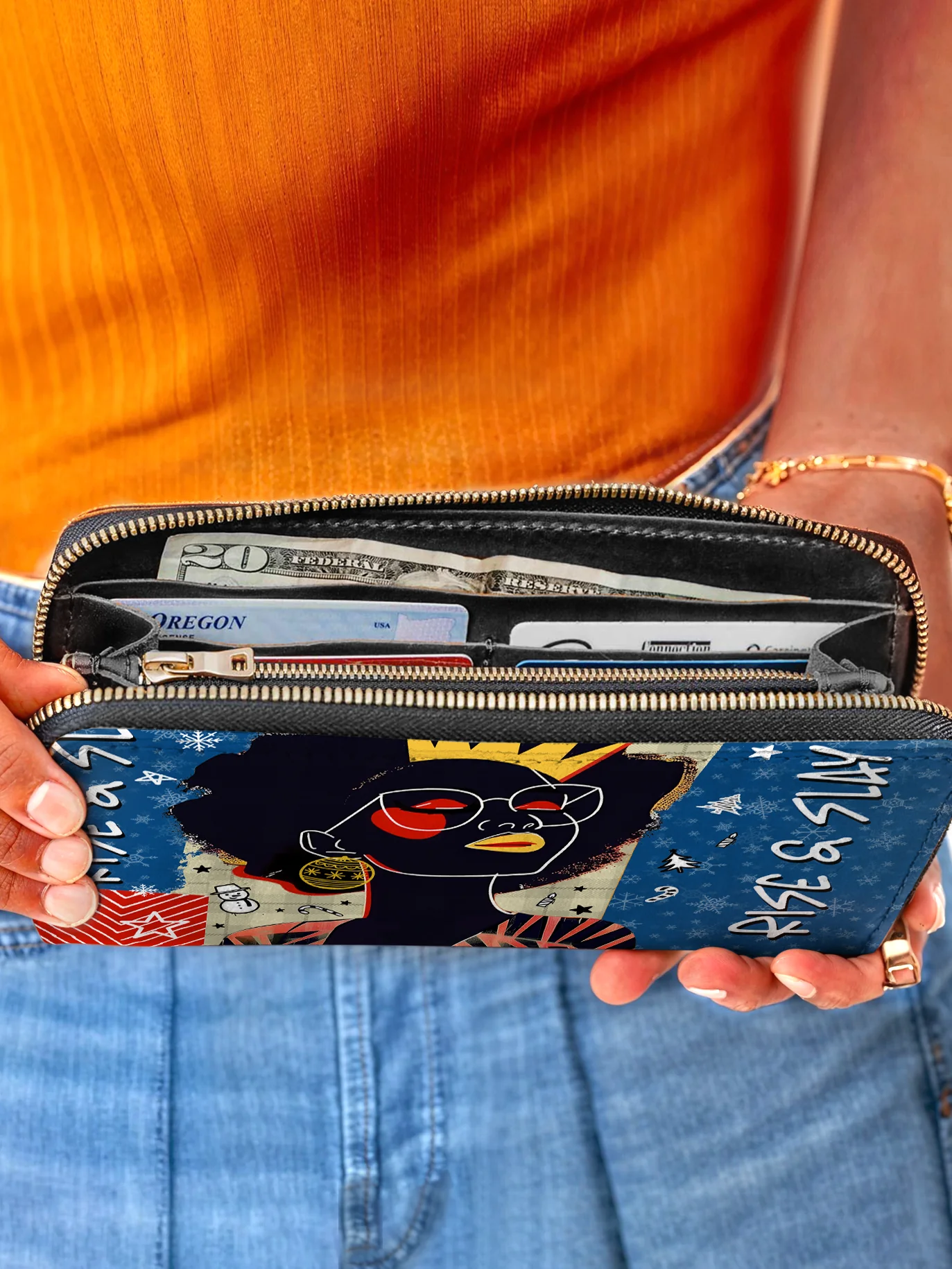 "Aina" Blueberry Snow Wallet - Image 5