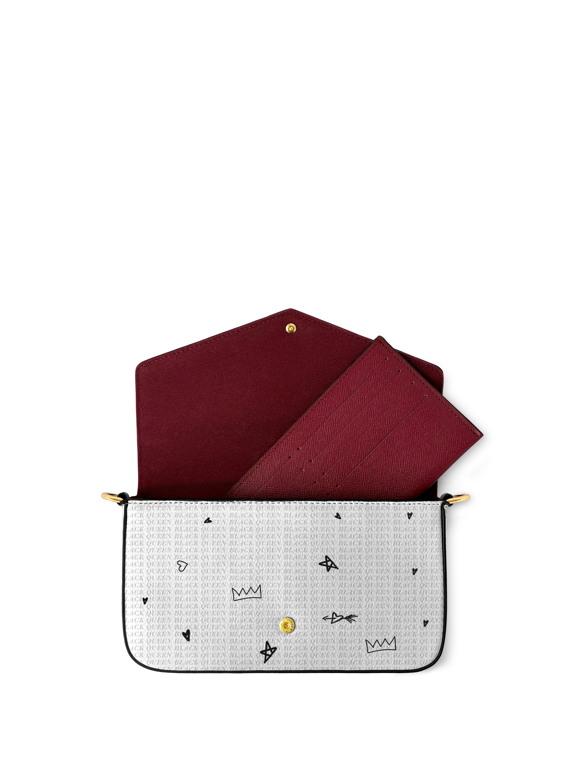 "Aina" Coconut White Envelope Chain Crossbody Bag - Image 6