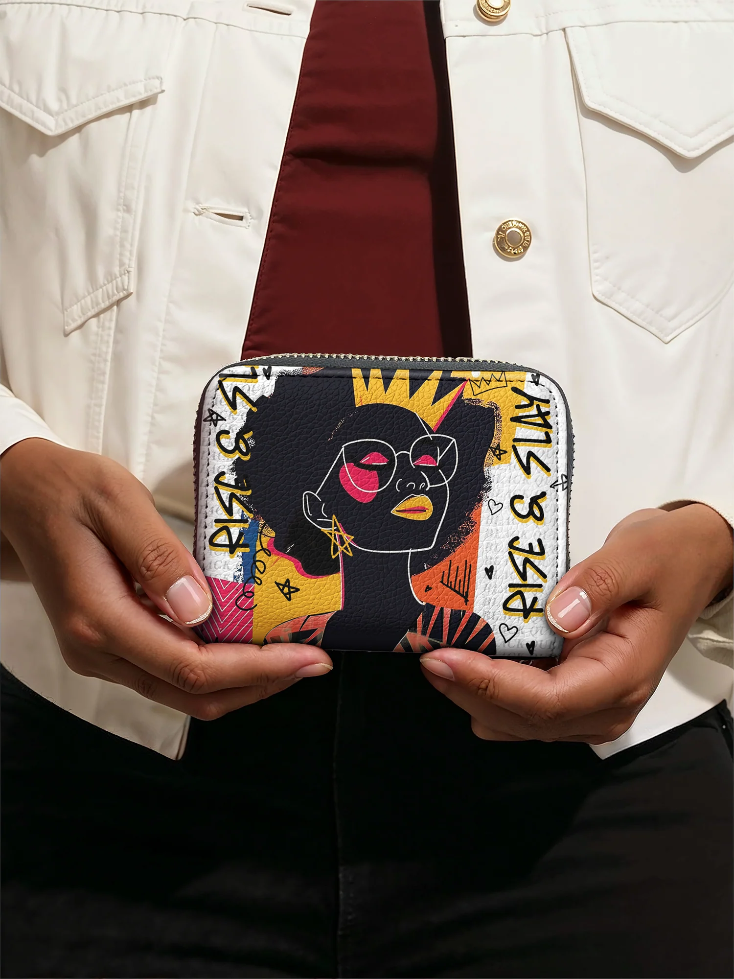 "Aina" Coconut White Mini Wallet - Image 3