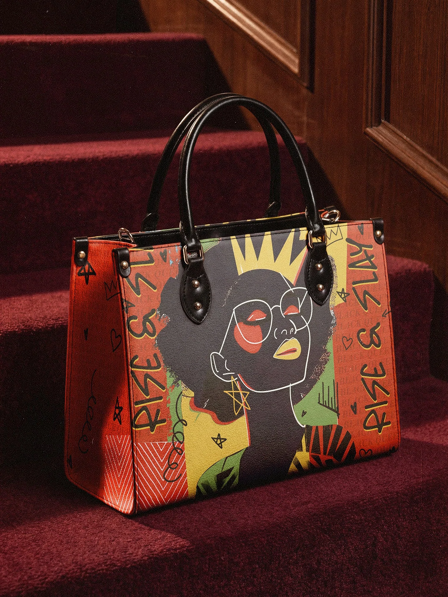 "Aina" Flame Red Leather Handbag A250 Deal - Image 3