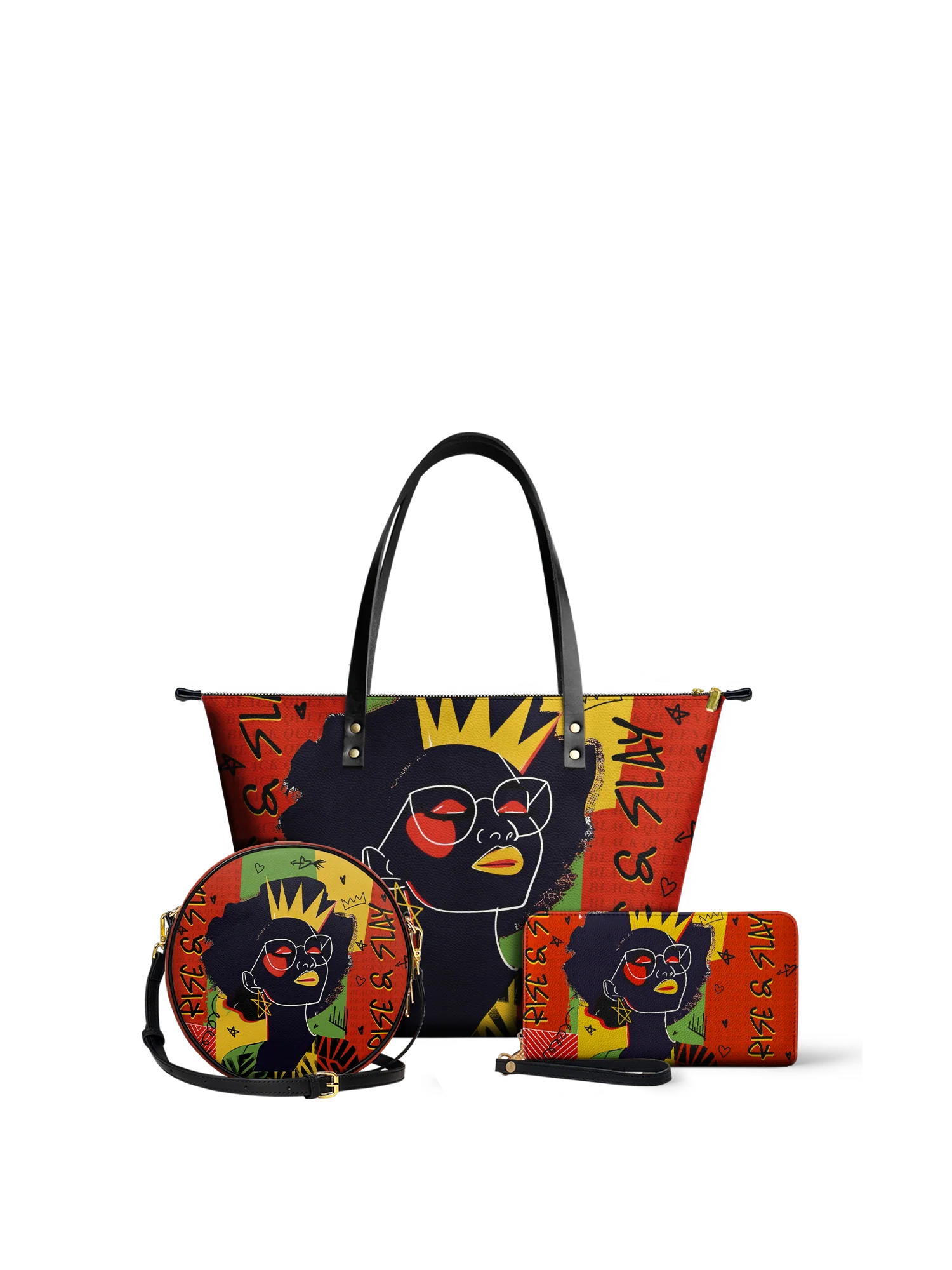 "Aina" Flame Red Leather Tote Bag - Image 9