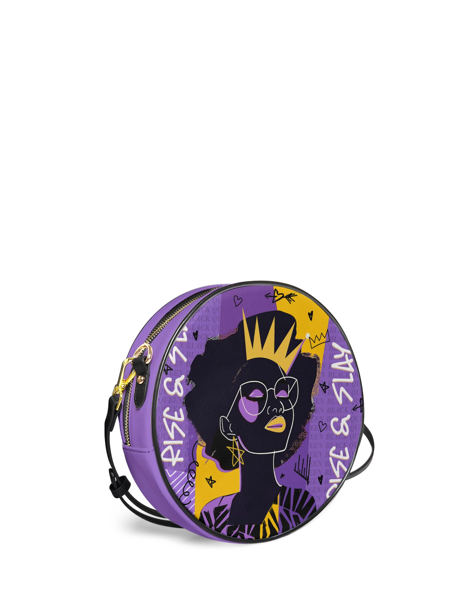 "Aina" Grape Soda Circle Crossbody Bag - Image 4