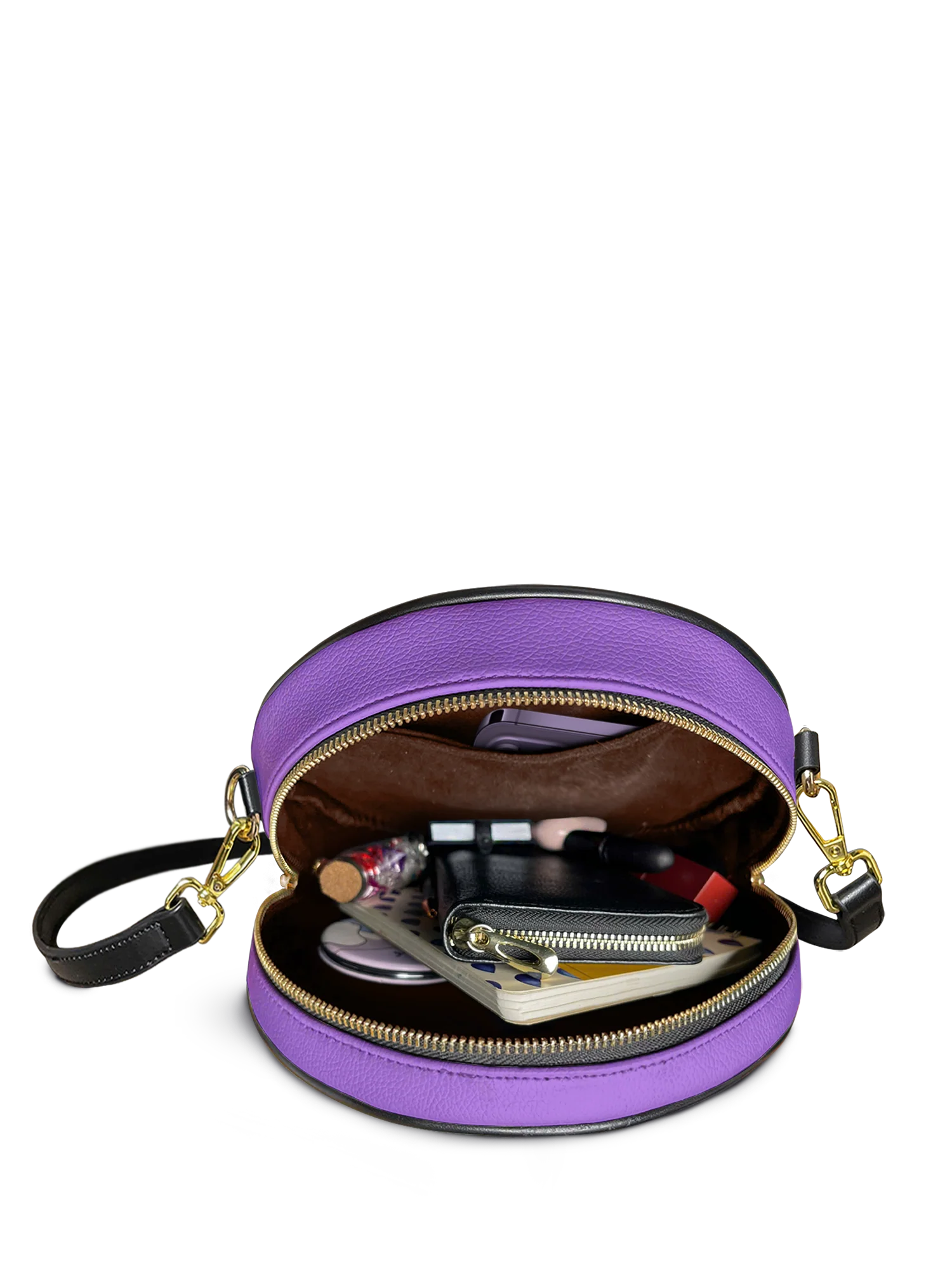 "Aina" Grape Soda Circle Crossbody Bag - Image 5