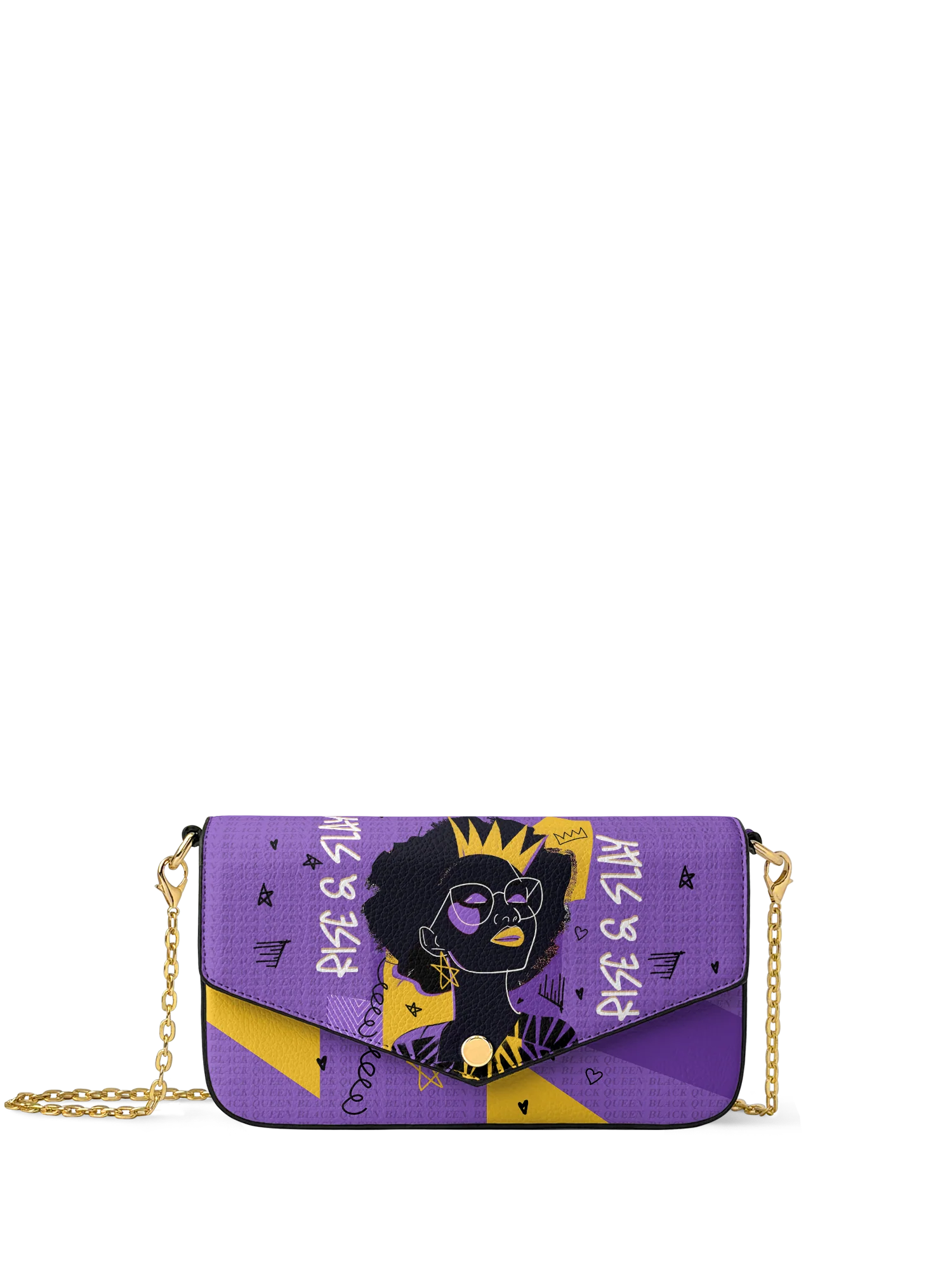 "Aina" Grape Soda Envelope Chain Crossbody Bag