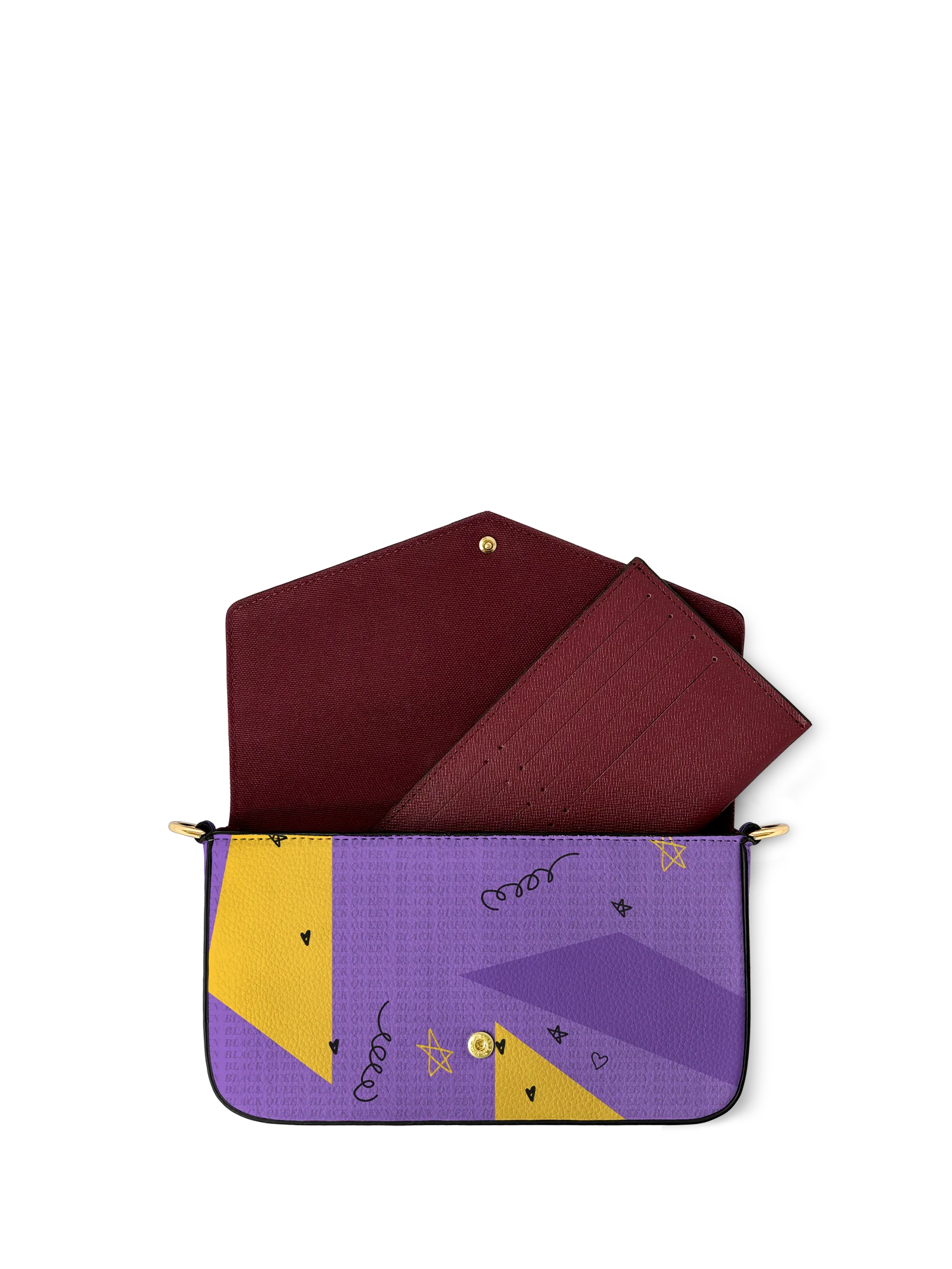 "Aina" Grape Soda Envelope Chain Crossbody Bag - Image 5
