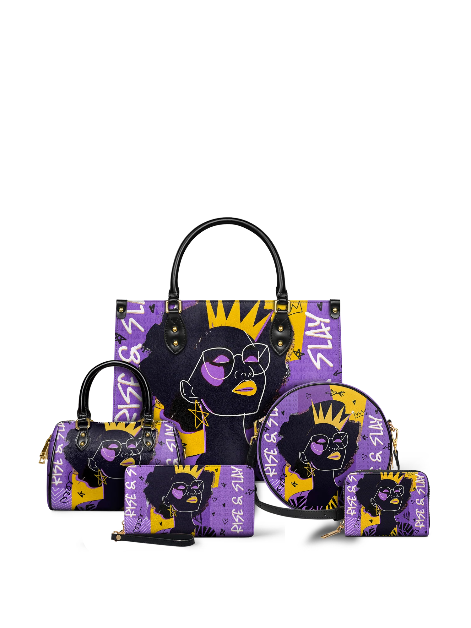 "Aina" Grape Soda Leather Handbag - Image 11