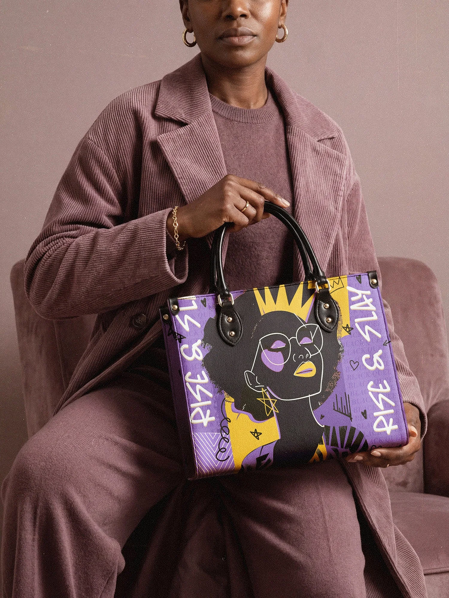 "Aina" Grape Soda Leather Handbag A250 Deal - Image 3
