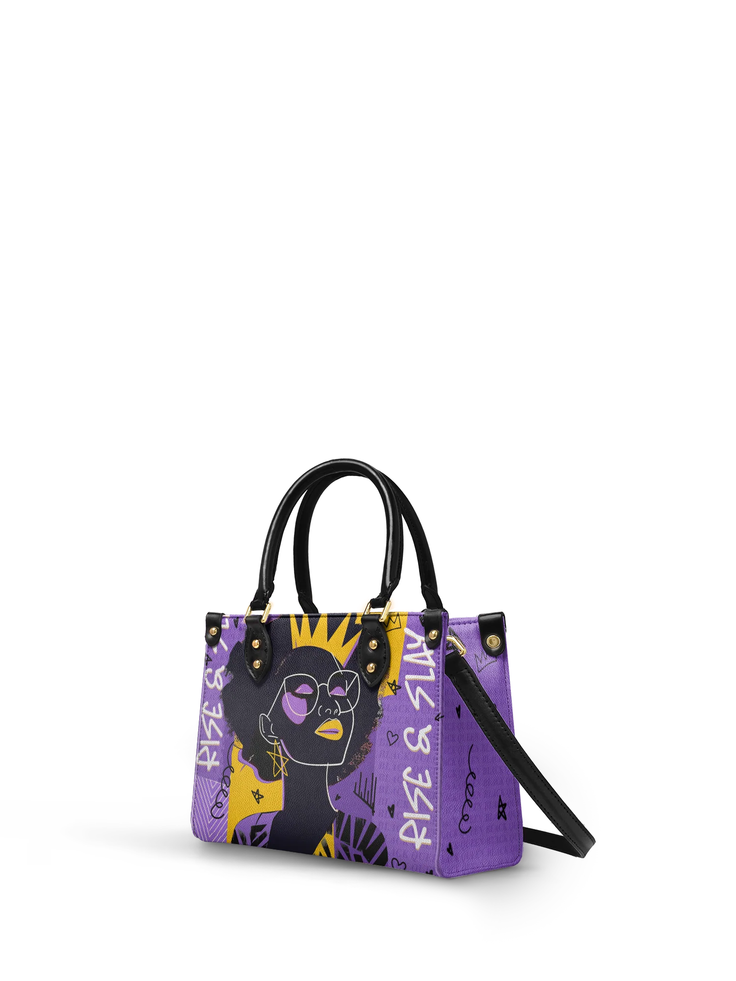 "Aina" Grape Soda Small Leather Handbag - Image 4