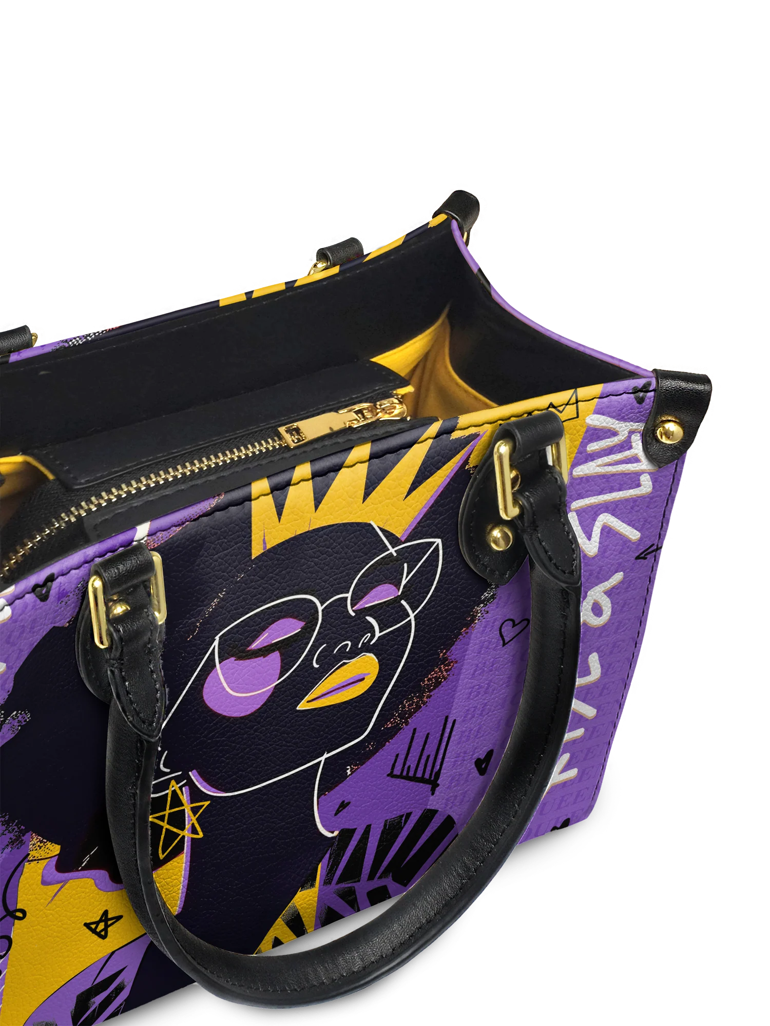 "Aina" Grape Soda Small Leather Handbag - Image 6