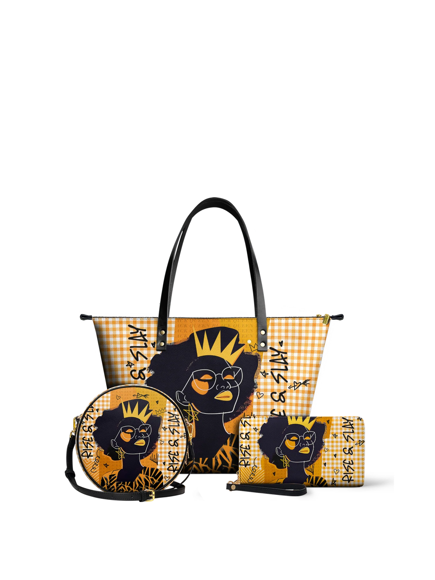"Aina" Honeycomb Circle Crossbody Bag - Image 6