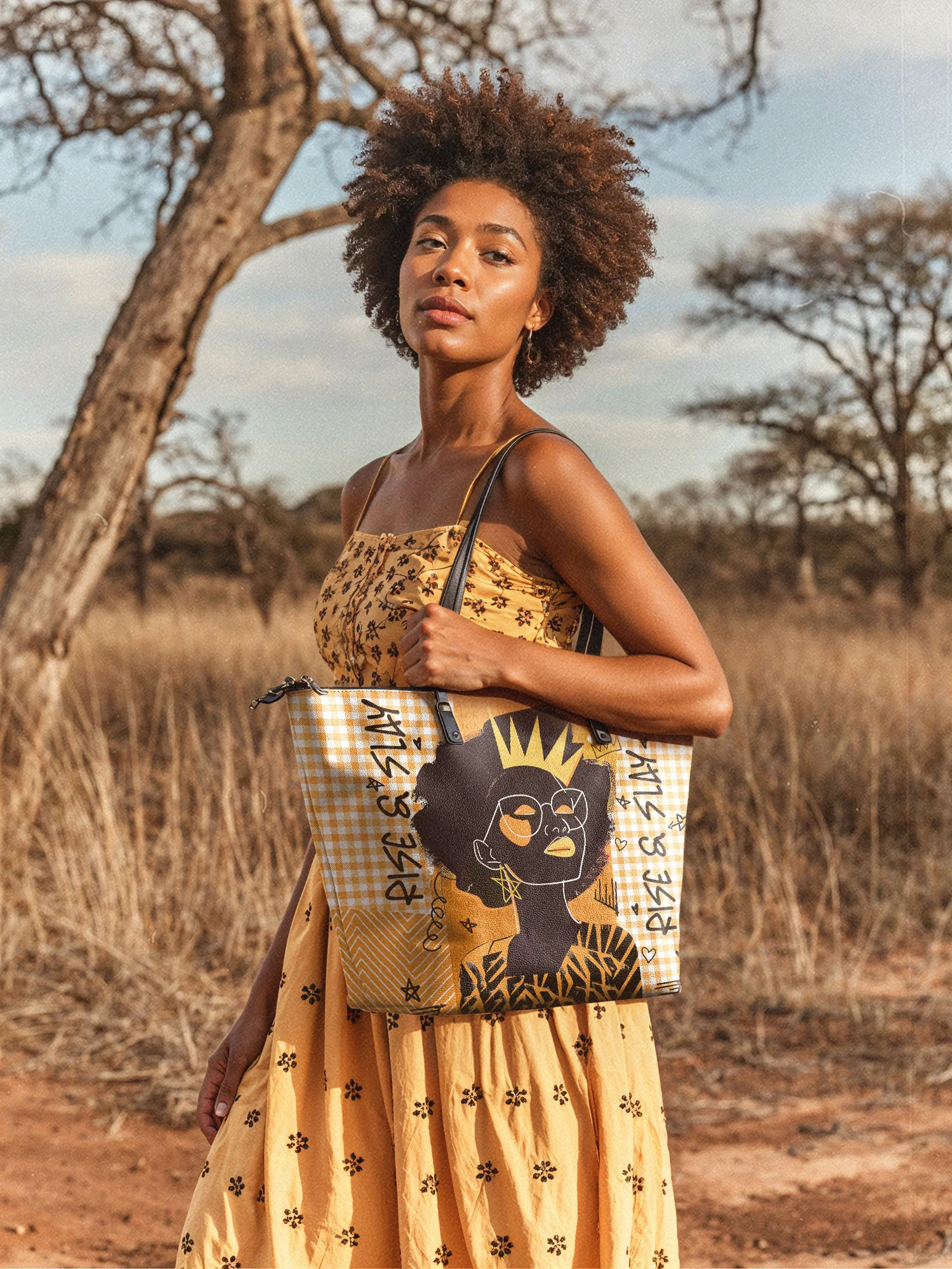 "Aina" Honeycomb Leather Tote Bag - Image 4