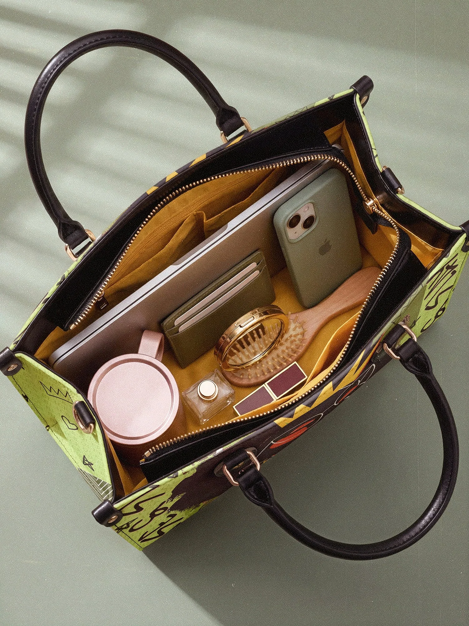 "Aina" Lime Pop Leather Handbag A250 Deal - Image 10
