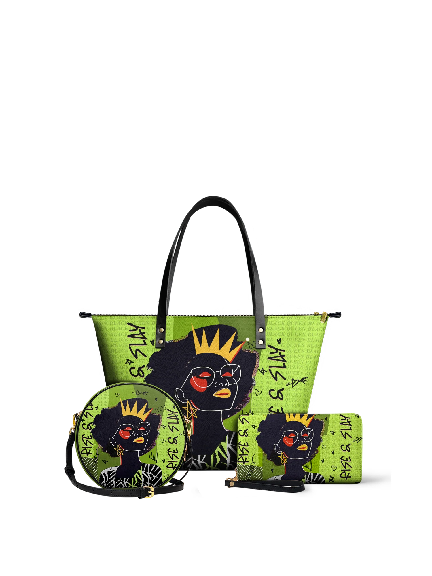"Aina" Lime Pop Leather Tote Bag - Image 8