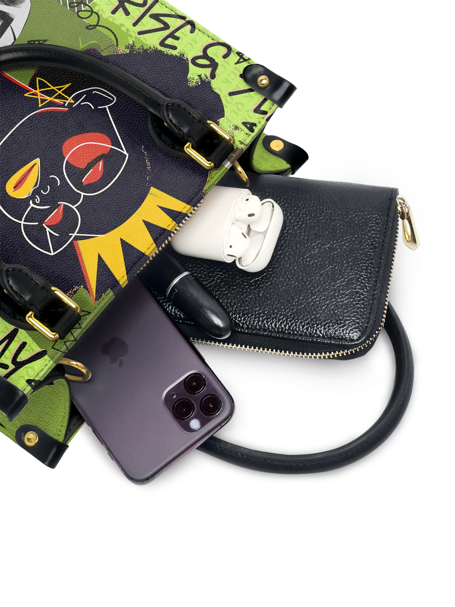 "Aina" Lime Pop Small Leather Handbag A250 Deal - Image 7