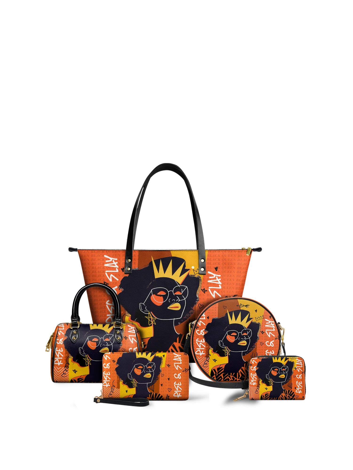 "Aina" Orange Sorbet Circle Crossbody Bag - Image 7