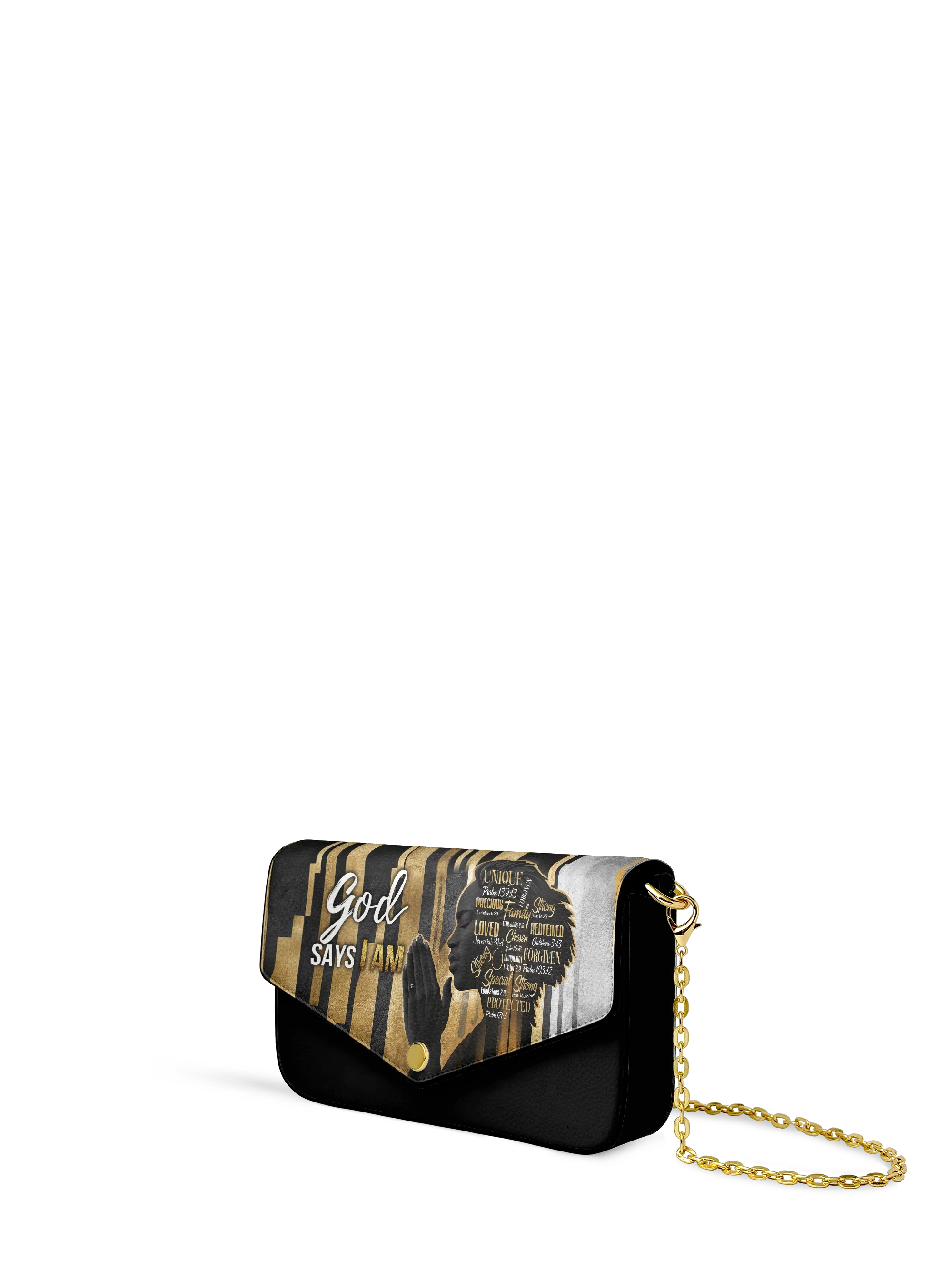 "Amara" Envelope Chain Crossbody Bag - Image 4