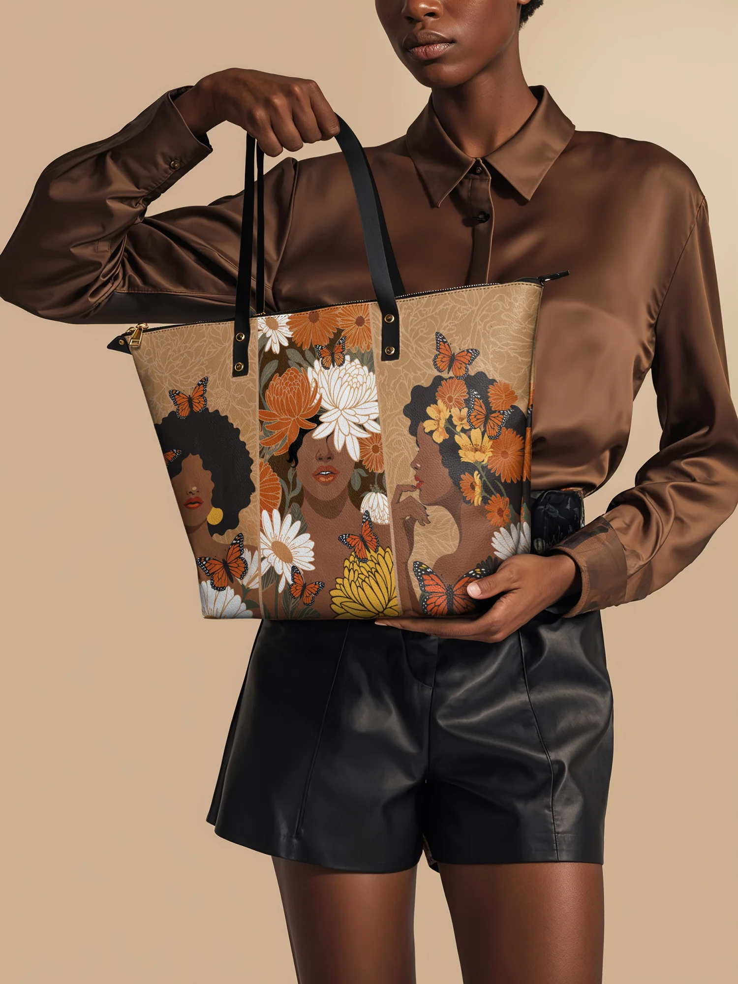 "Ayira" Leather Tote Bag - Image 2