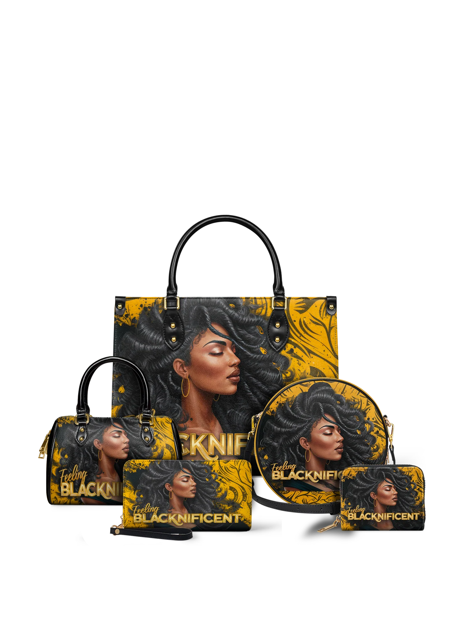 "Blacknificent" Leather Handbag - Image 11