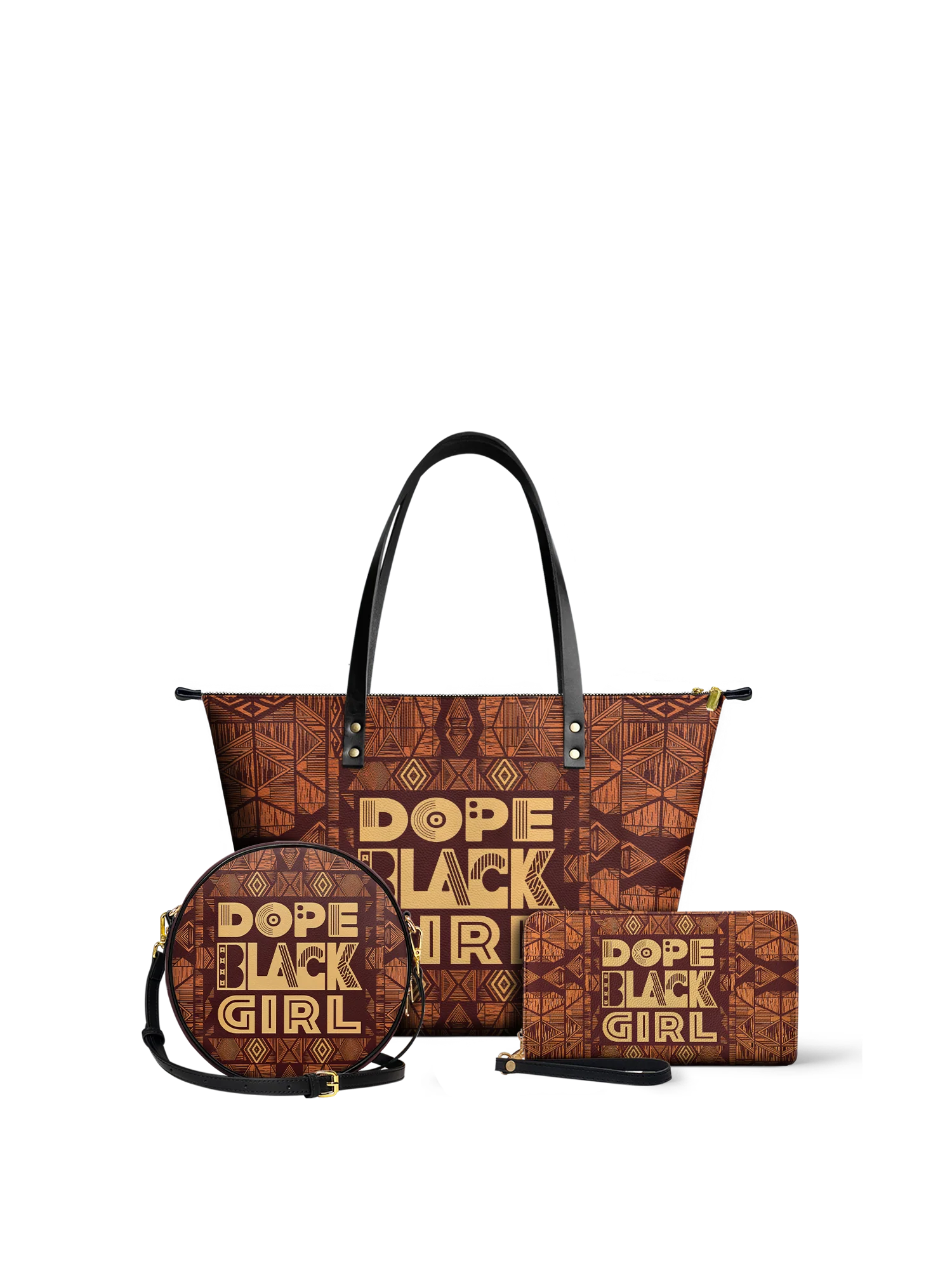 "Dope Black Girl" Leather Tote Bag - Image 8
