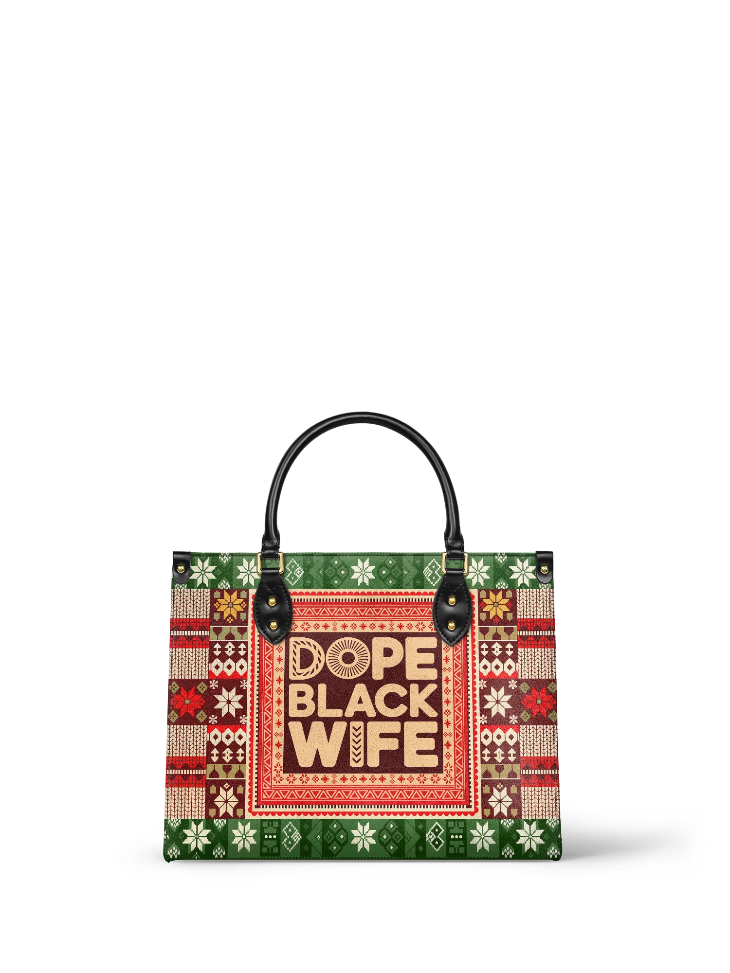 "Dope Black Wife" Frosted Pine Leather Handbag A250 Deal - Image 11