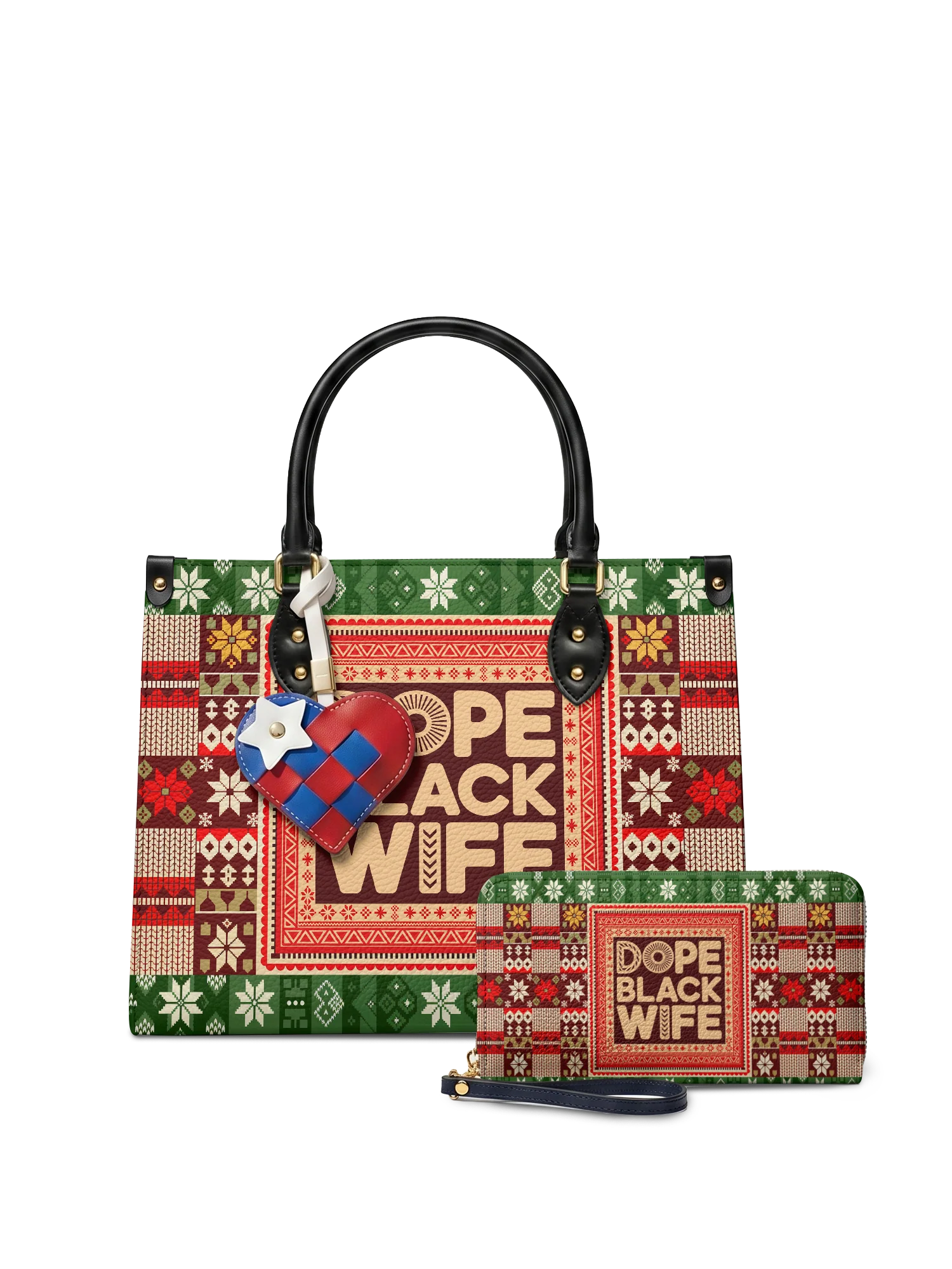 "Dope Black Wife" Frosted Pine Leather Handbag A250 Deal - Image 2