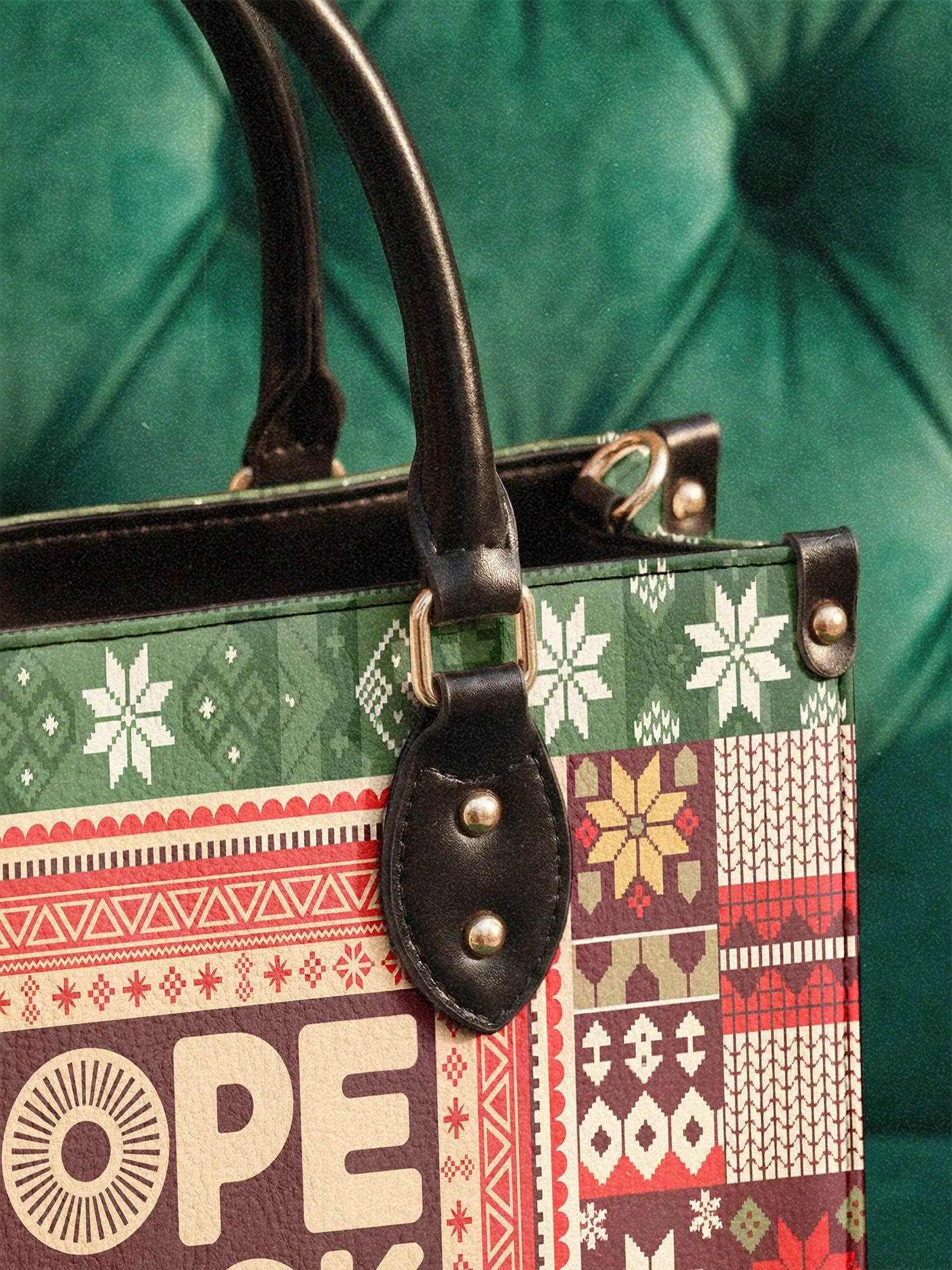 "Dope Black Wife" Frosted Pine Leather Handbag A250 Deal - Image 6