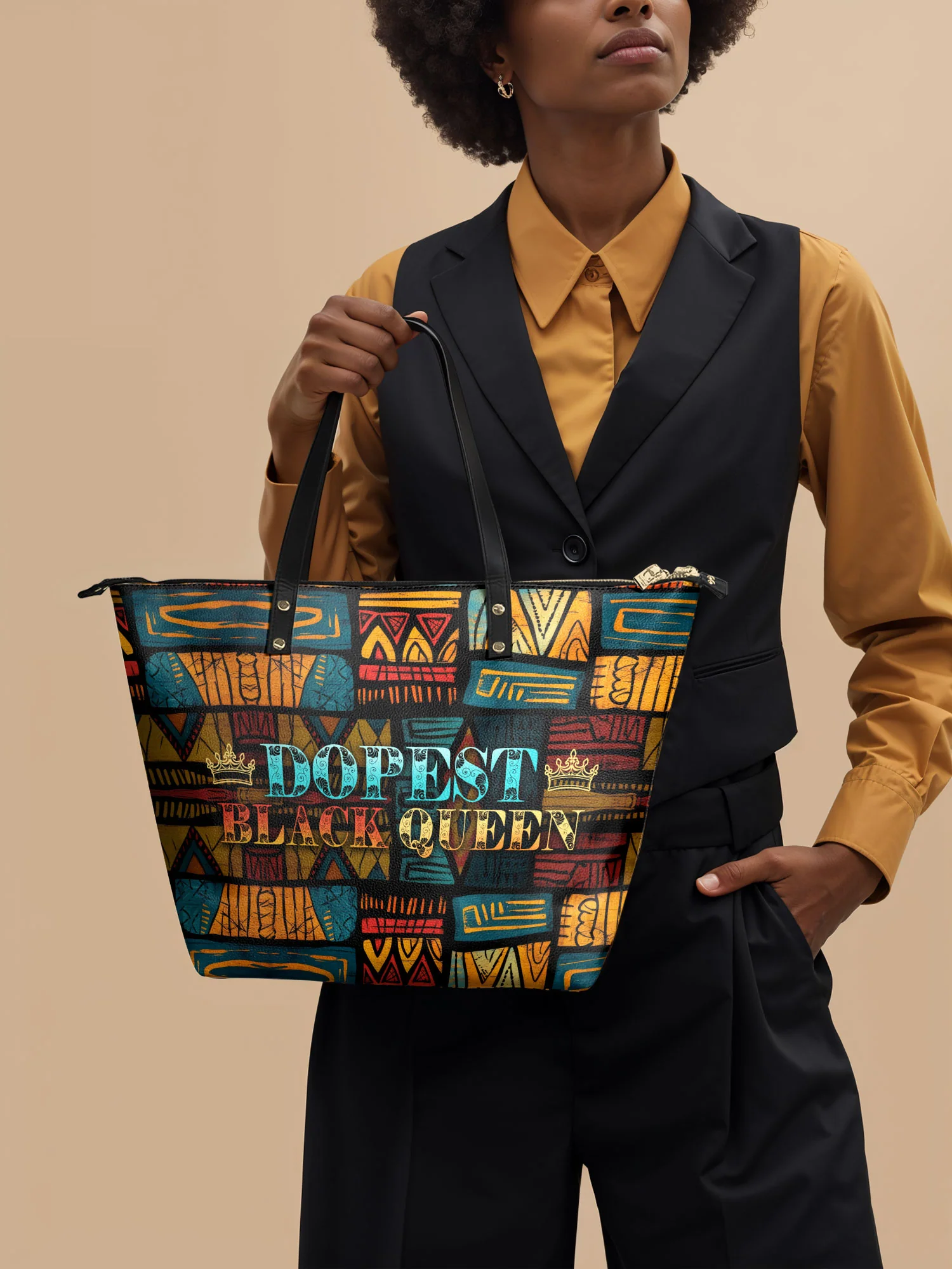 "Dopeya" Leather Tote Bag - Image 2