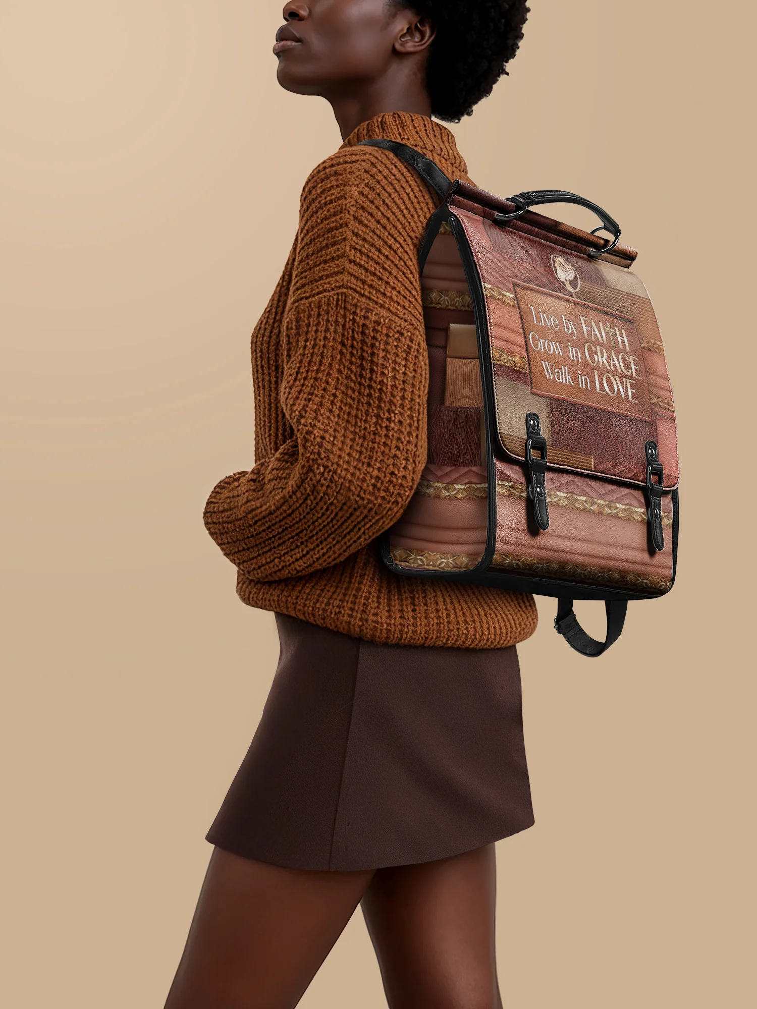 "Eliora" Leather Backpack - Image 2