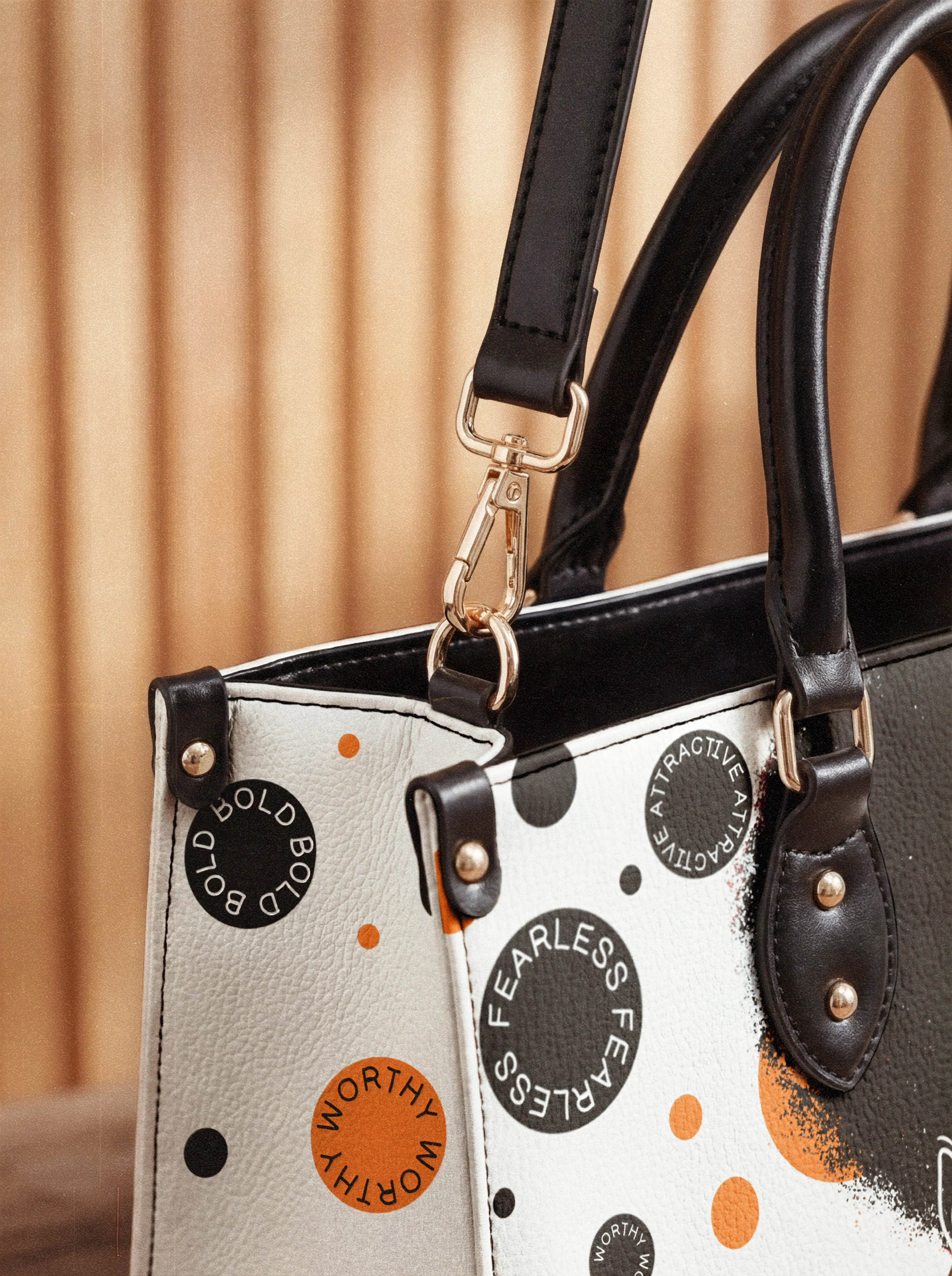 "Fahari" Marshmallow Citrus Leather Handbag - Image 6