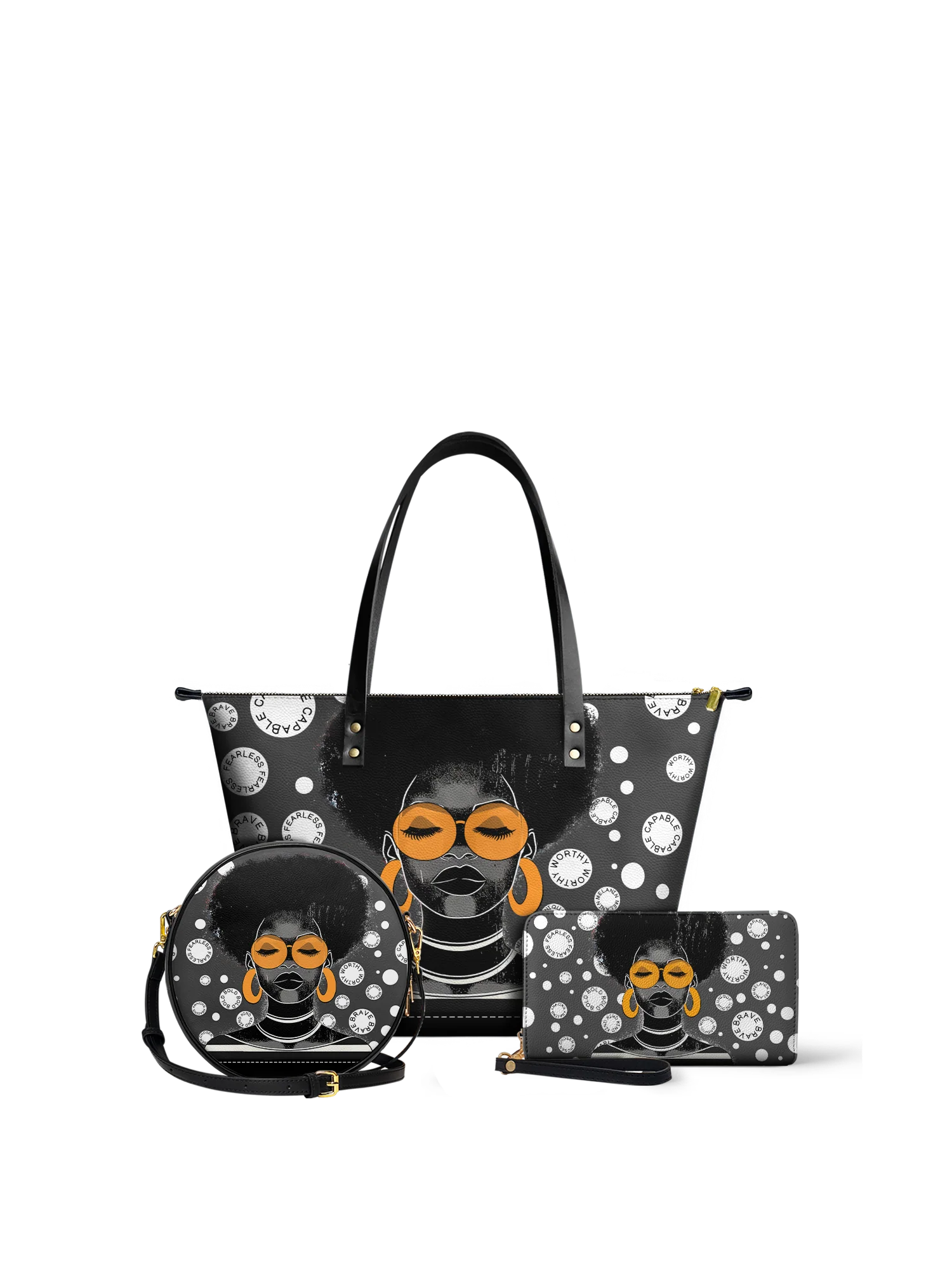 "Fahari" Monochrome Circle Crossbody Bag - Image 6