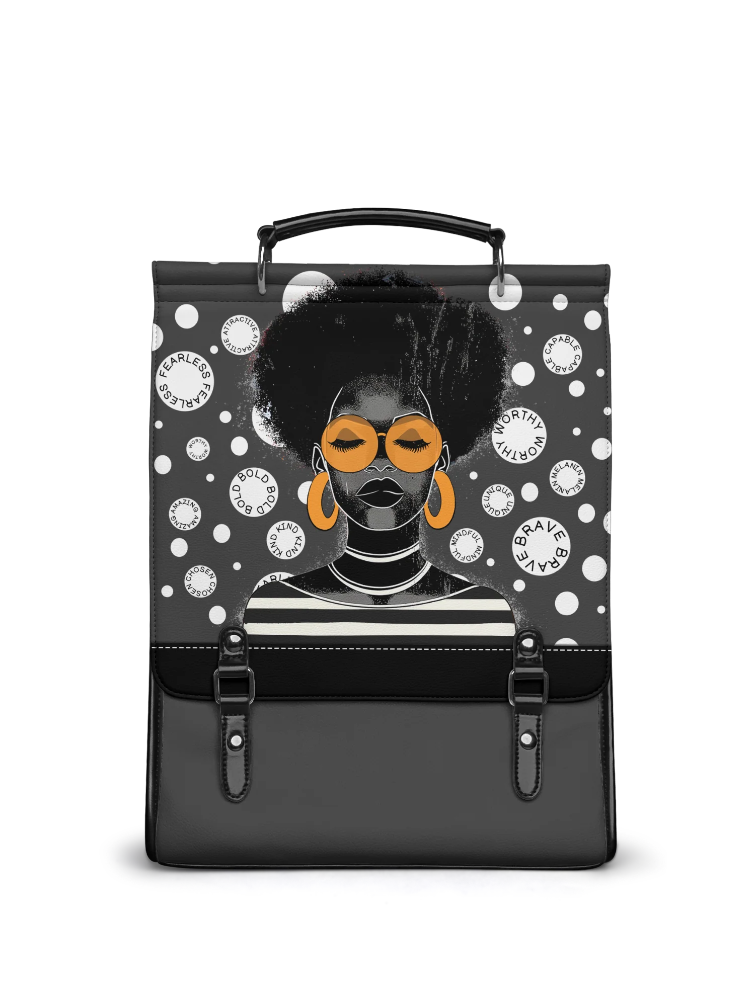 "Fahari" Monochrome Leather Backpack