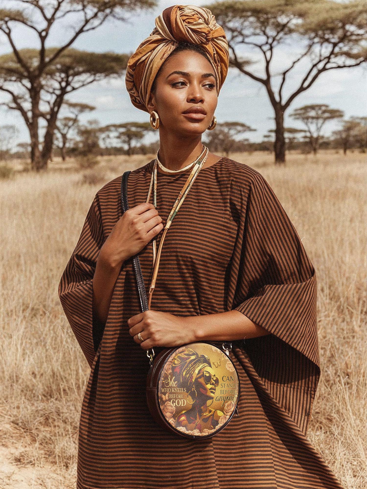 "Godfidence" Circle Crossbody Bag - Image 3