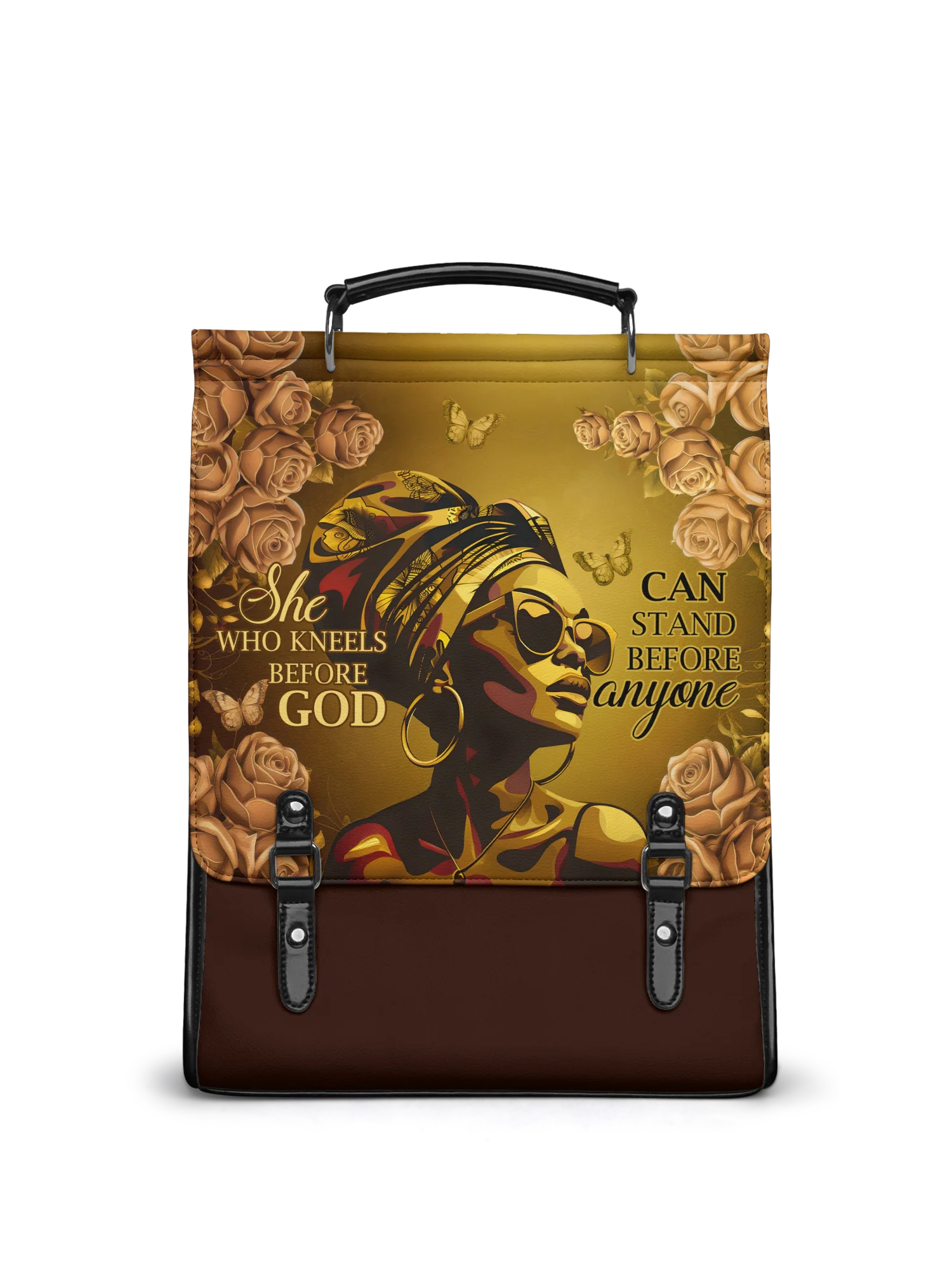 "Godfidence" Leather Backpack