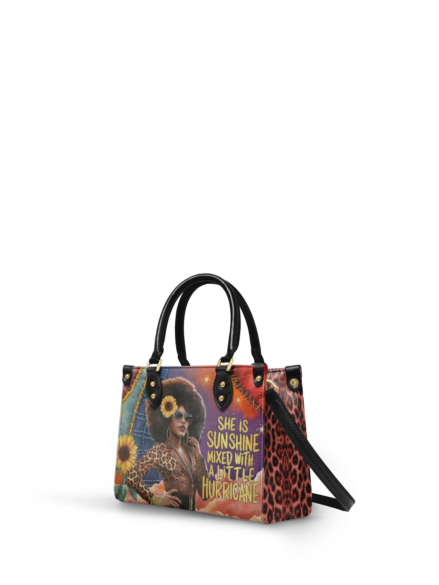 "Huriya" Small Leather Handbag - Image 4