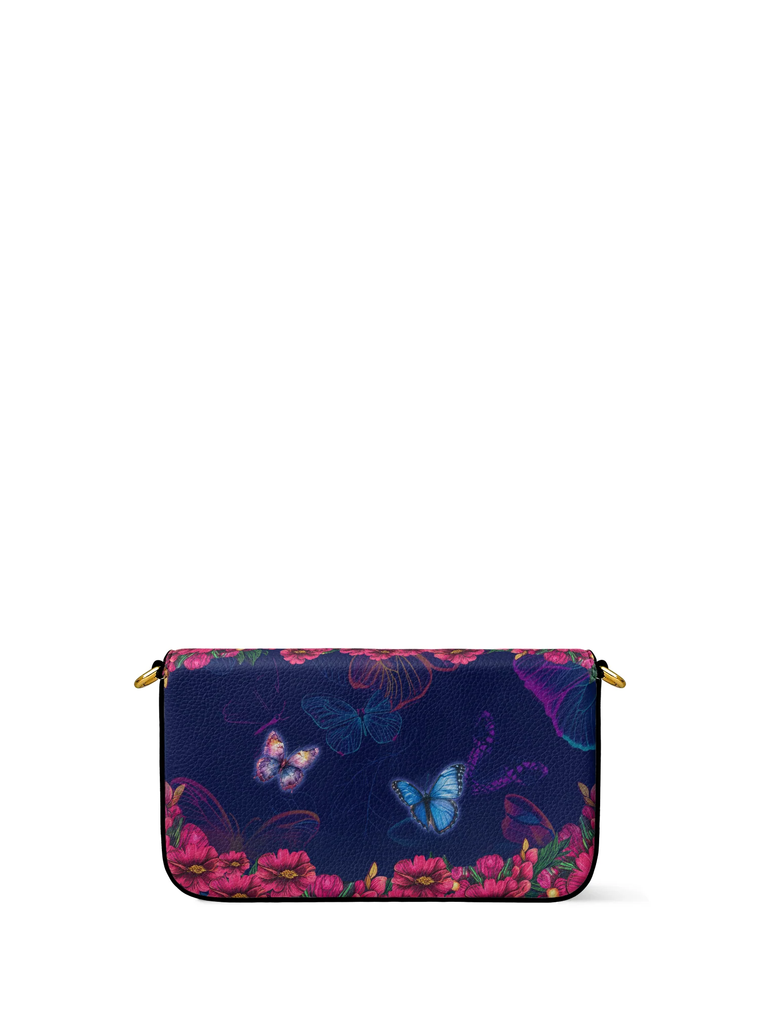 "Imani" Blue Orchid Envelope Chain Crossbody Bag - Image 7