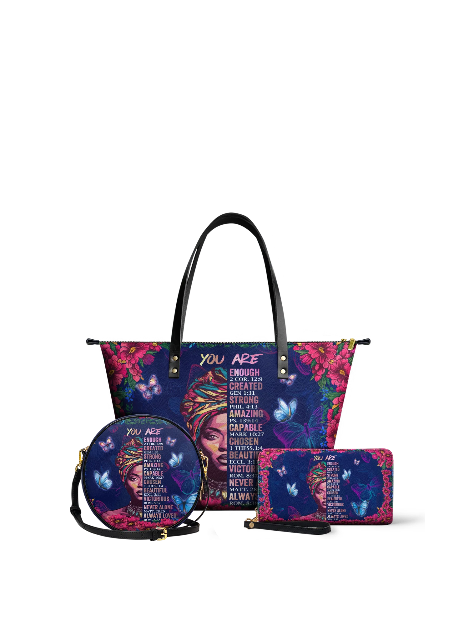 "Imani" Blue Orchid Leather Tote Bag - Image 9
