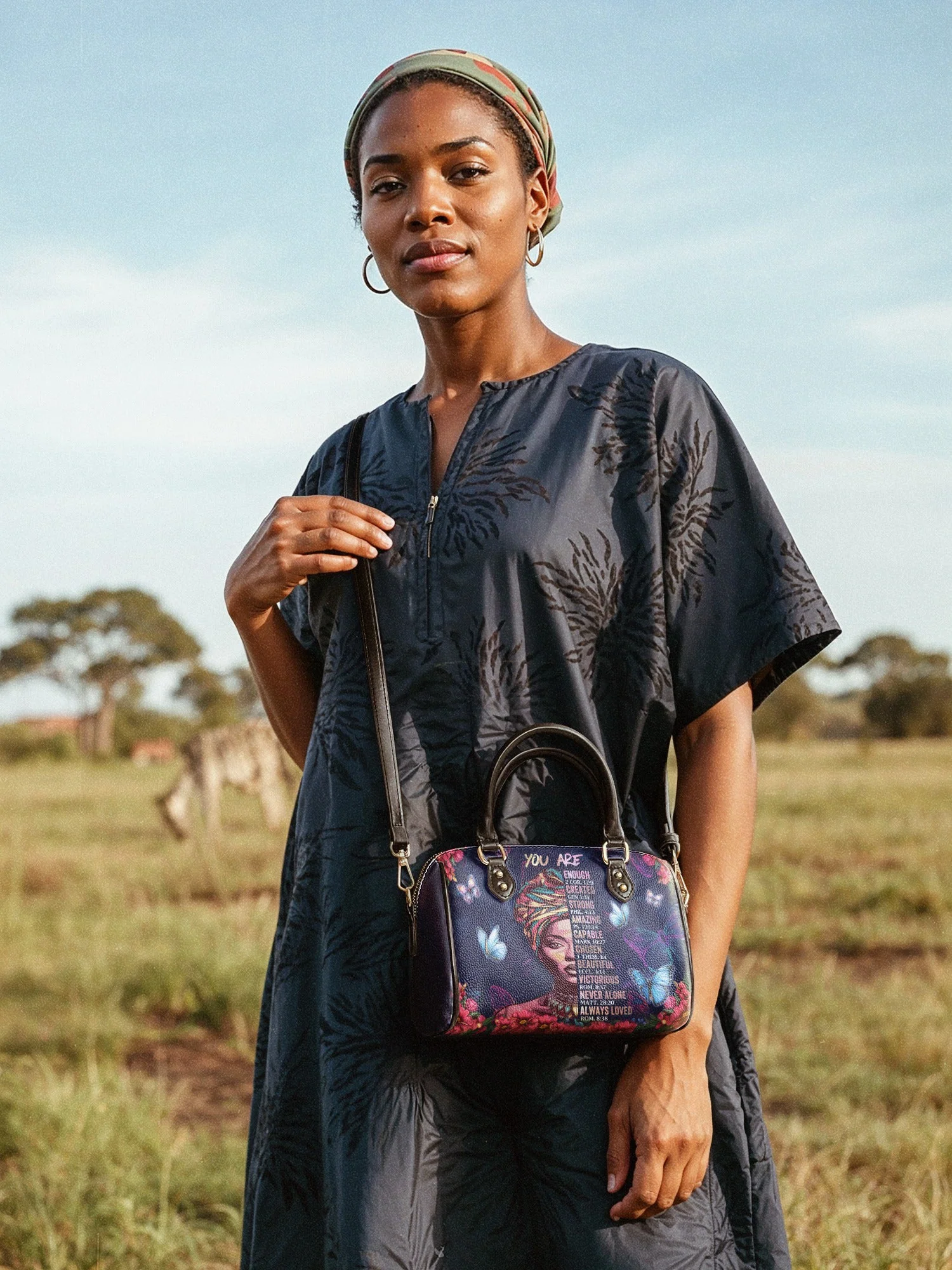 "Imani" Blue Orchid Mini Satchel - Image 4
