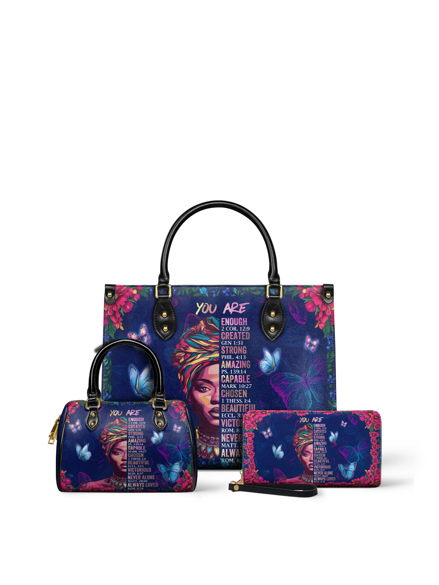 "Imani" Blue Orchid Mini Satchel - Image 8