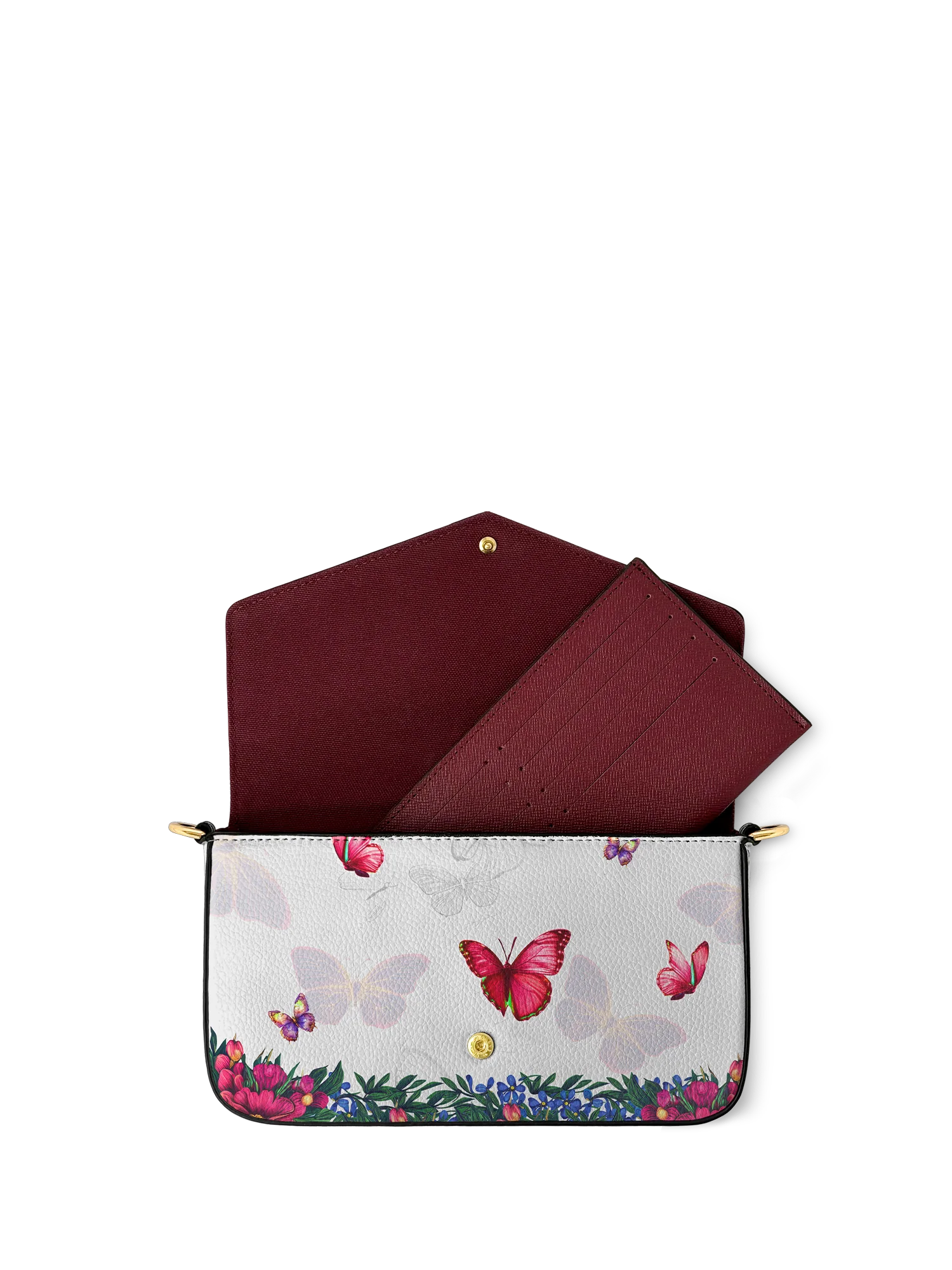 "Imani" Dove White Envelope Chain Crossbody Bag - Image 5