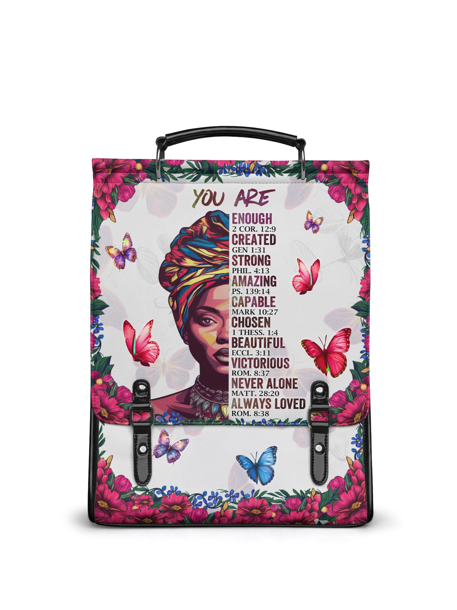 "Imani" Dove White Leather Backpack