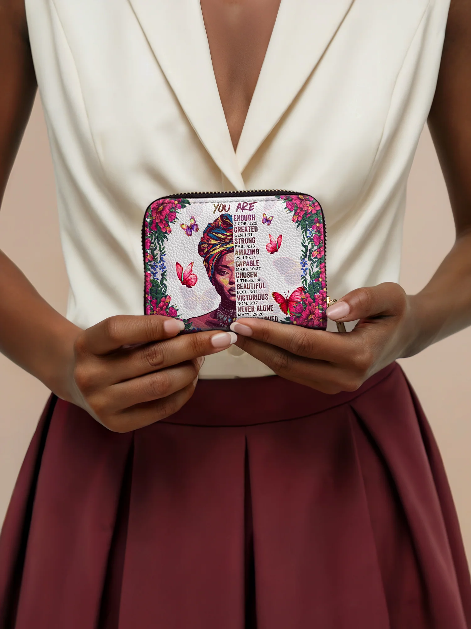 "Imani" Dove White Mini Wallet - Image 2