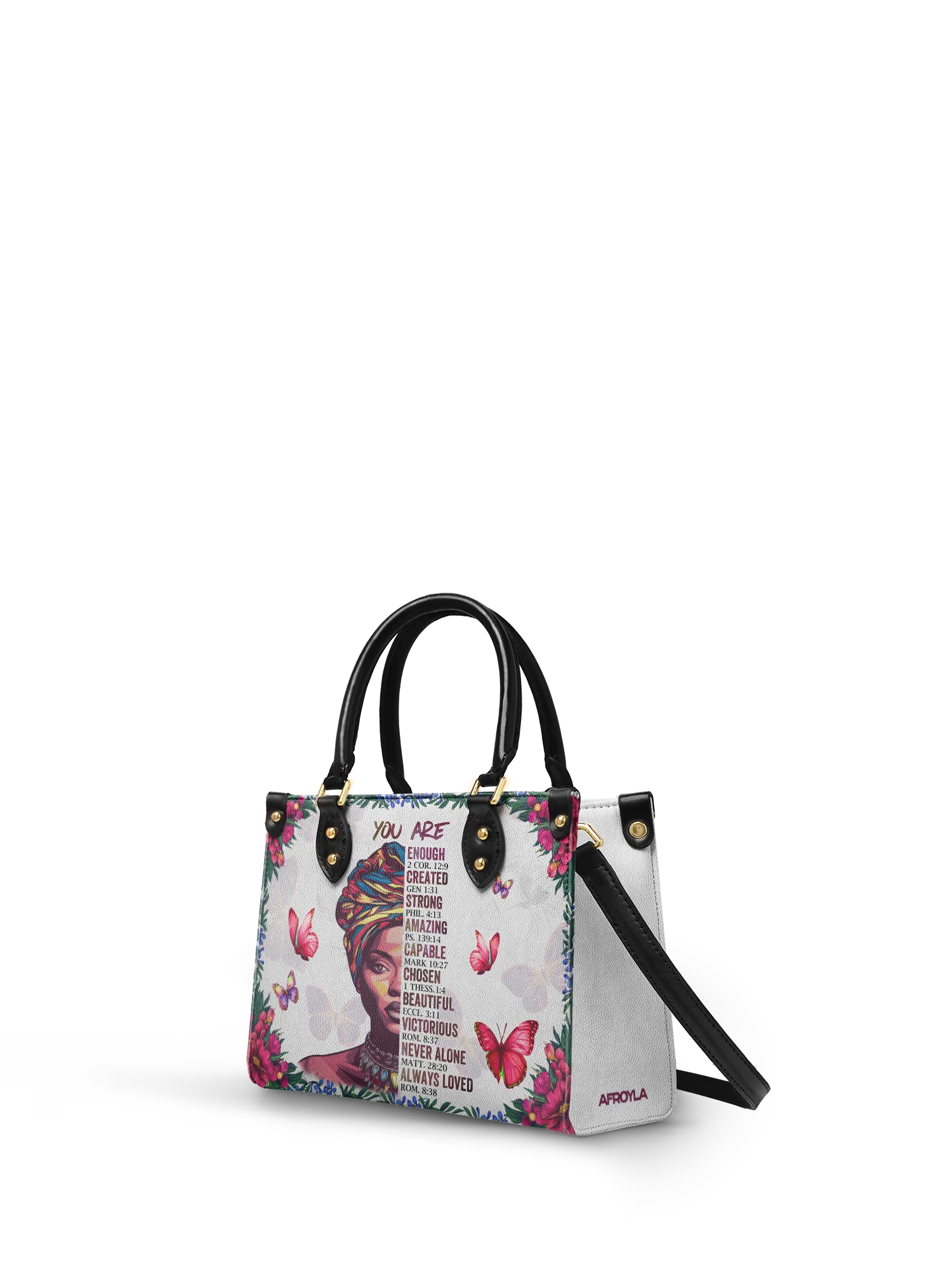 "Imani" Dove White Small Leather Handbag - Image 4